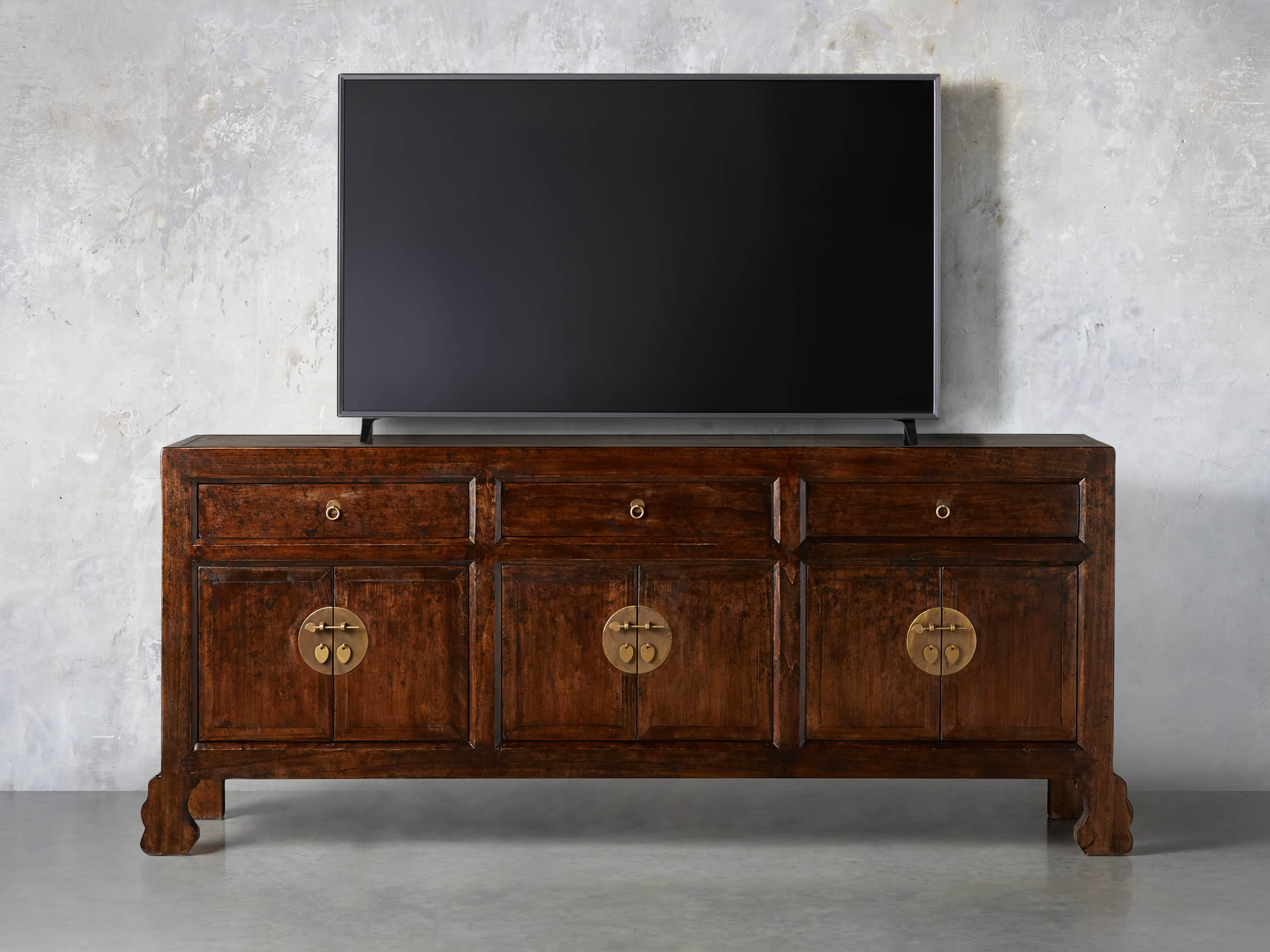 Ming 83" Cabriole Leg Cabinet