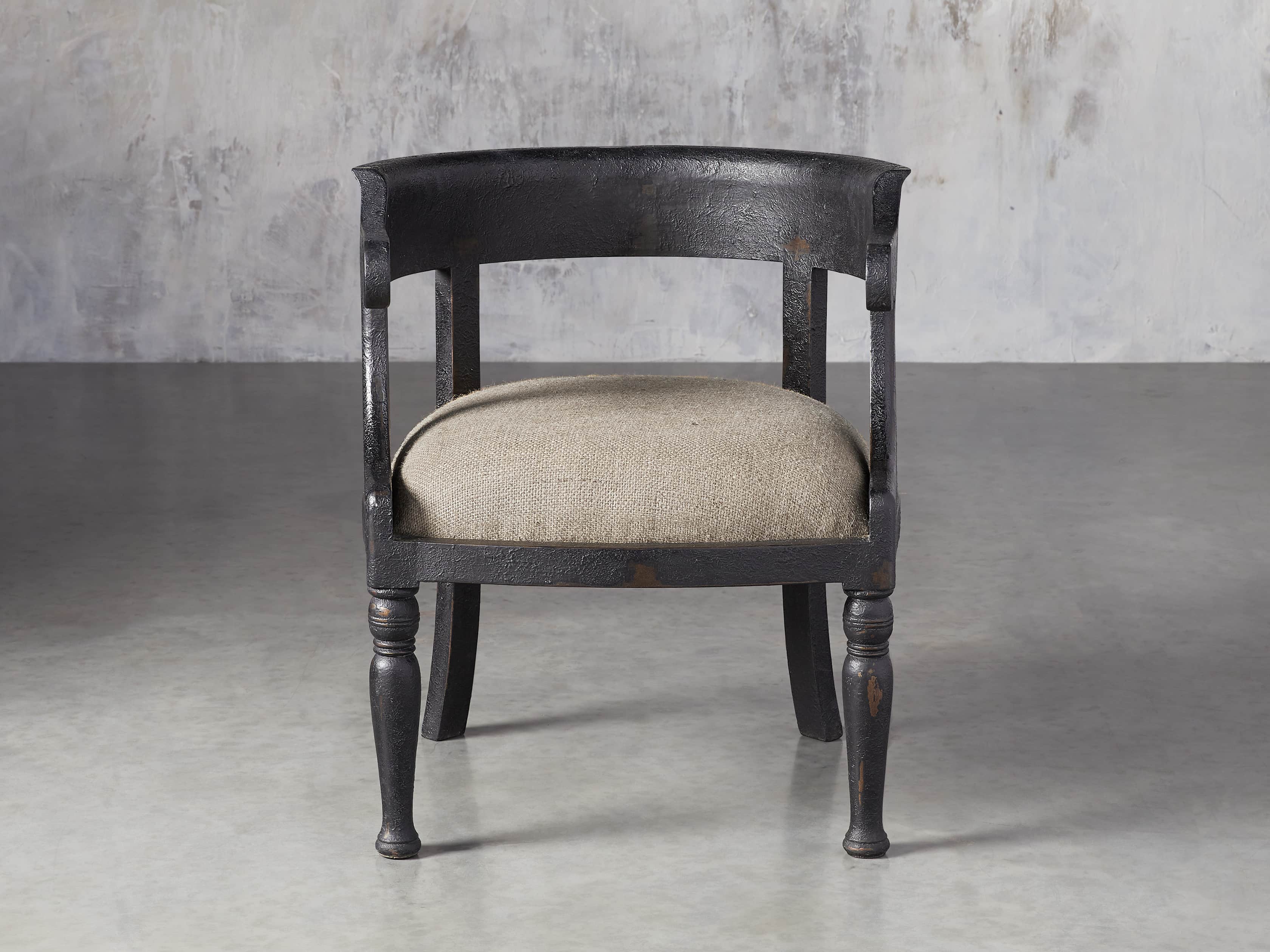 Merle 26" Accent Chair in Baroque Black, slide 1 of 9