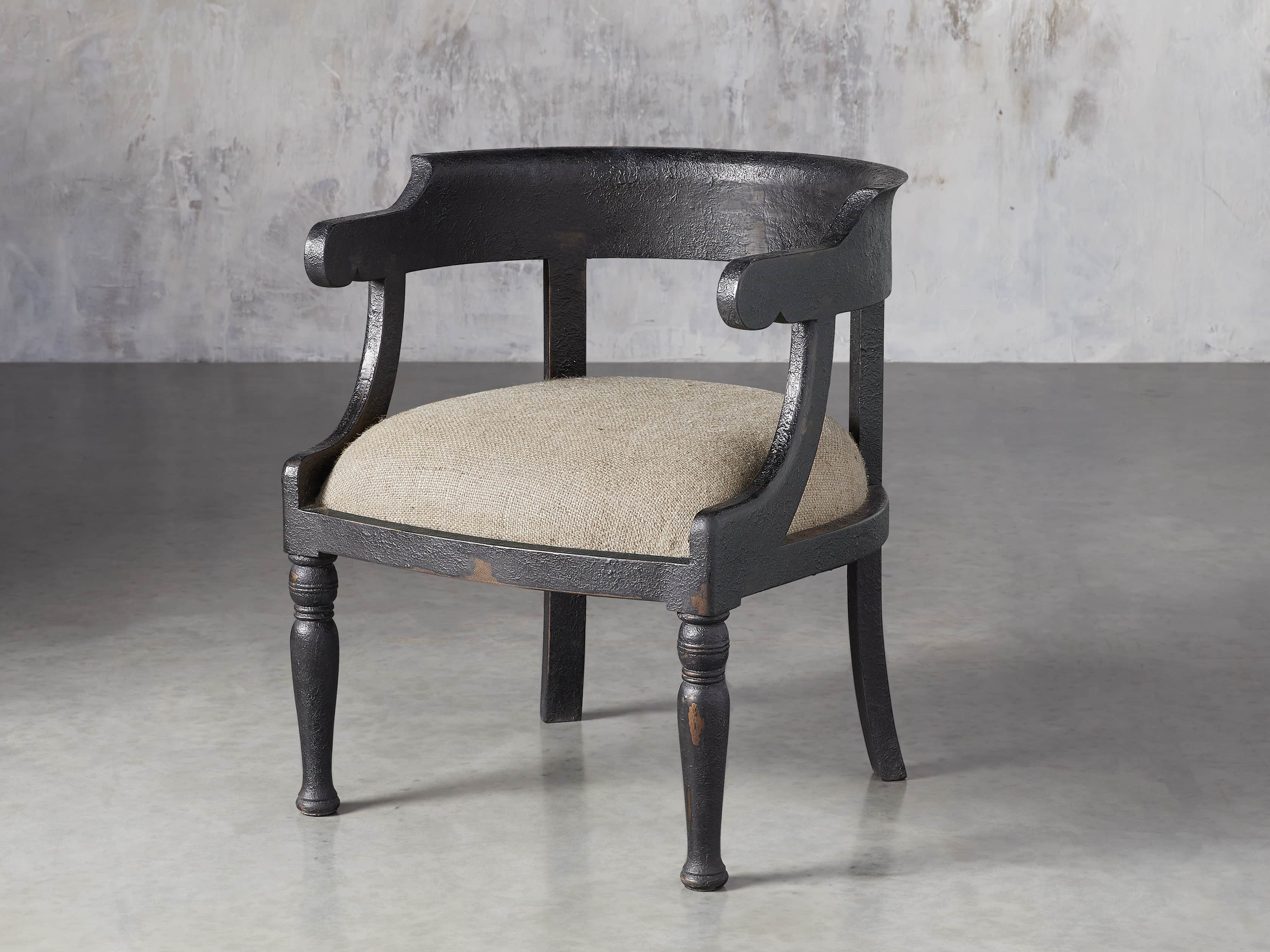Merle 26" Accent Chair in Baroque Black, slide 2 of 9