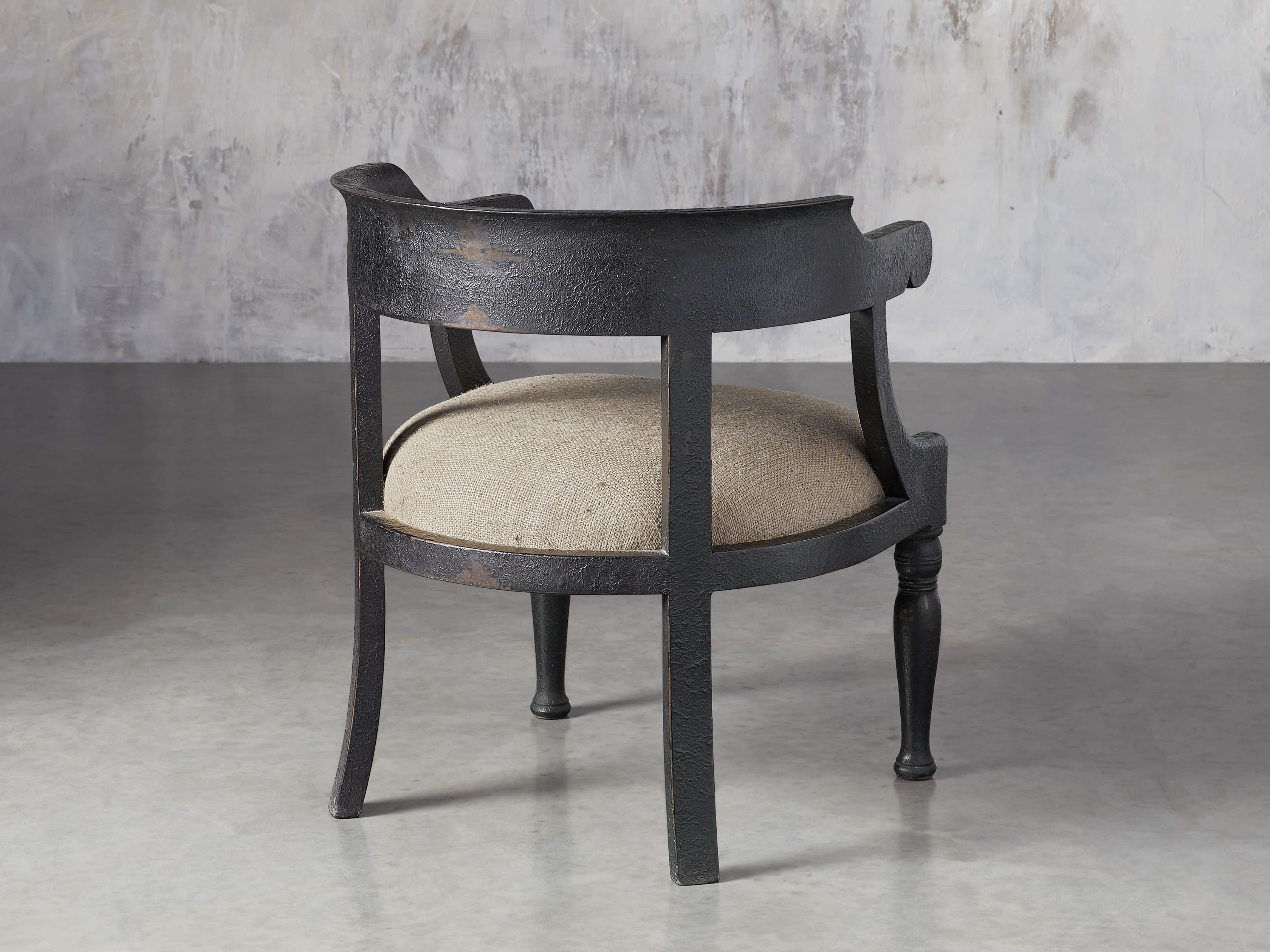 Merle 26" Accent Chair in Baroque Black, slide 4 of 9