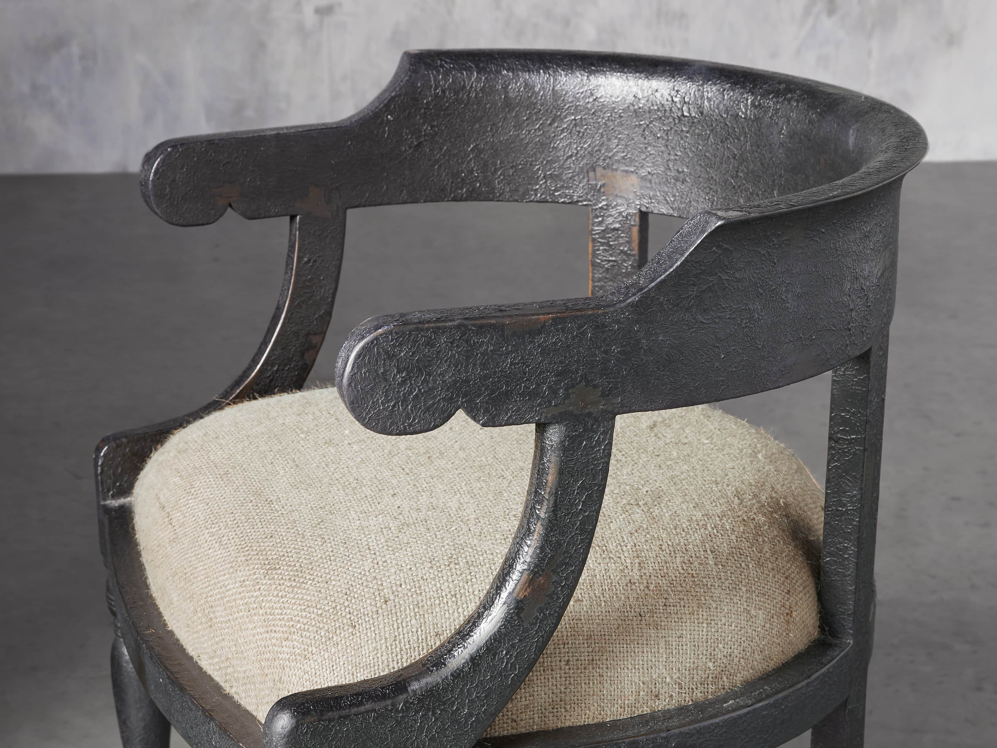 Merle 26" Accent Chair in Baroque Black, slide 5 of 9