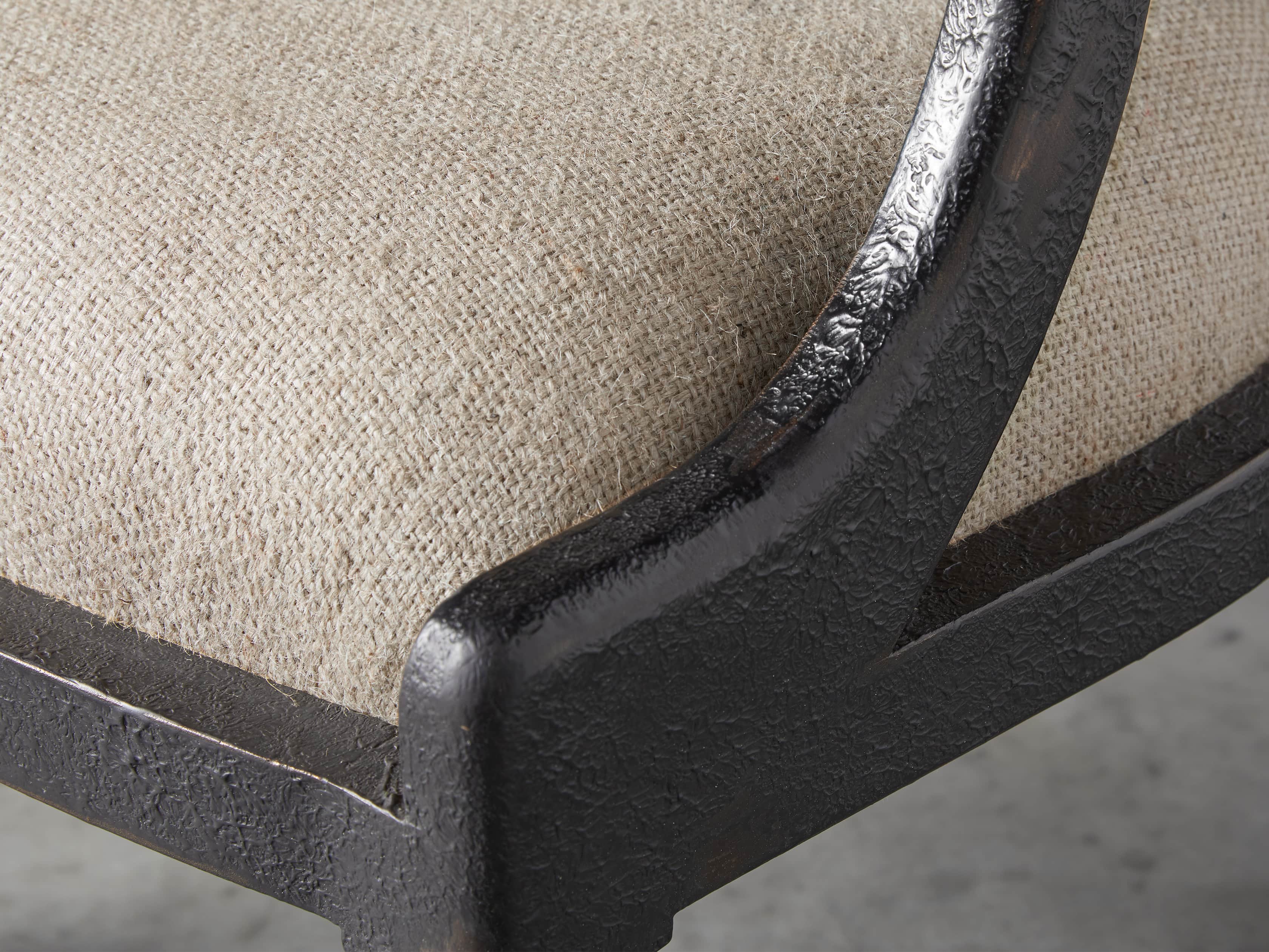 Merle 26" Accent Chair in Baroque Black, slide 7 of 9