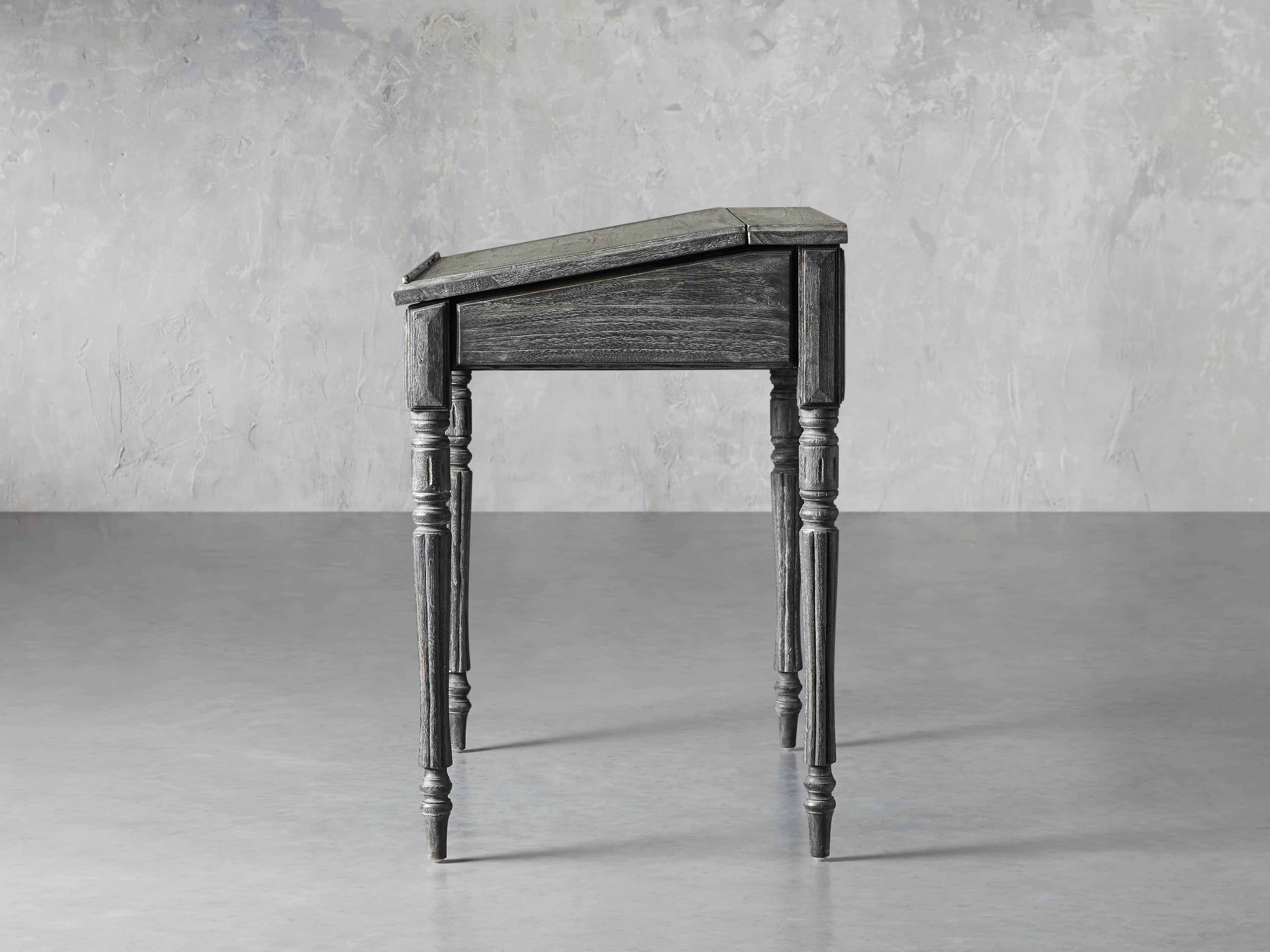 Merle 35" Writing Desk in Baroque Black, slide 4 of 8
