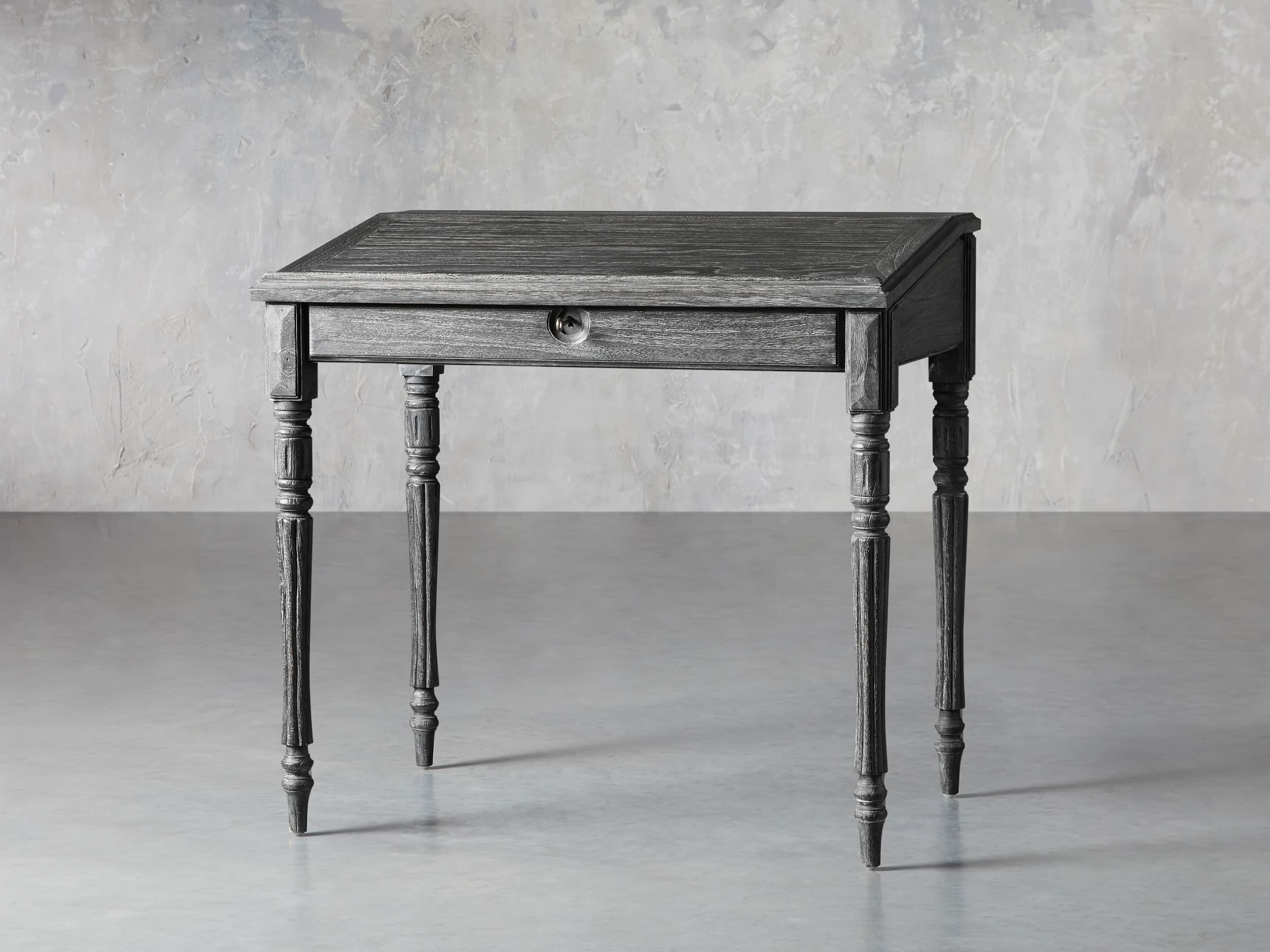 Merle 35" Writing Desk in Baroque Black, slide 2 of 8