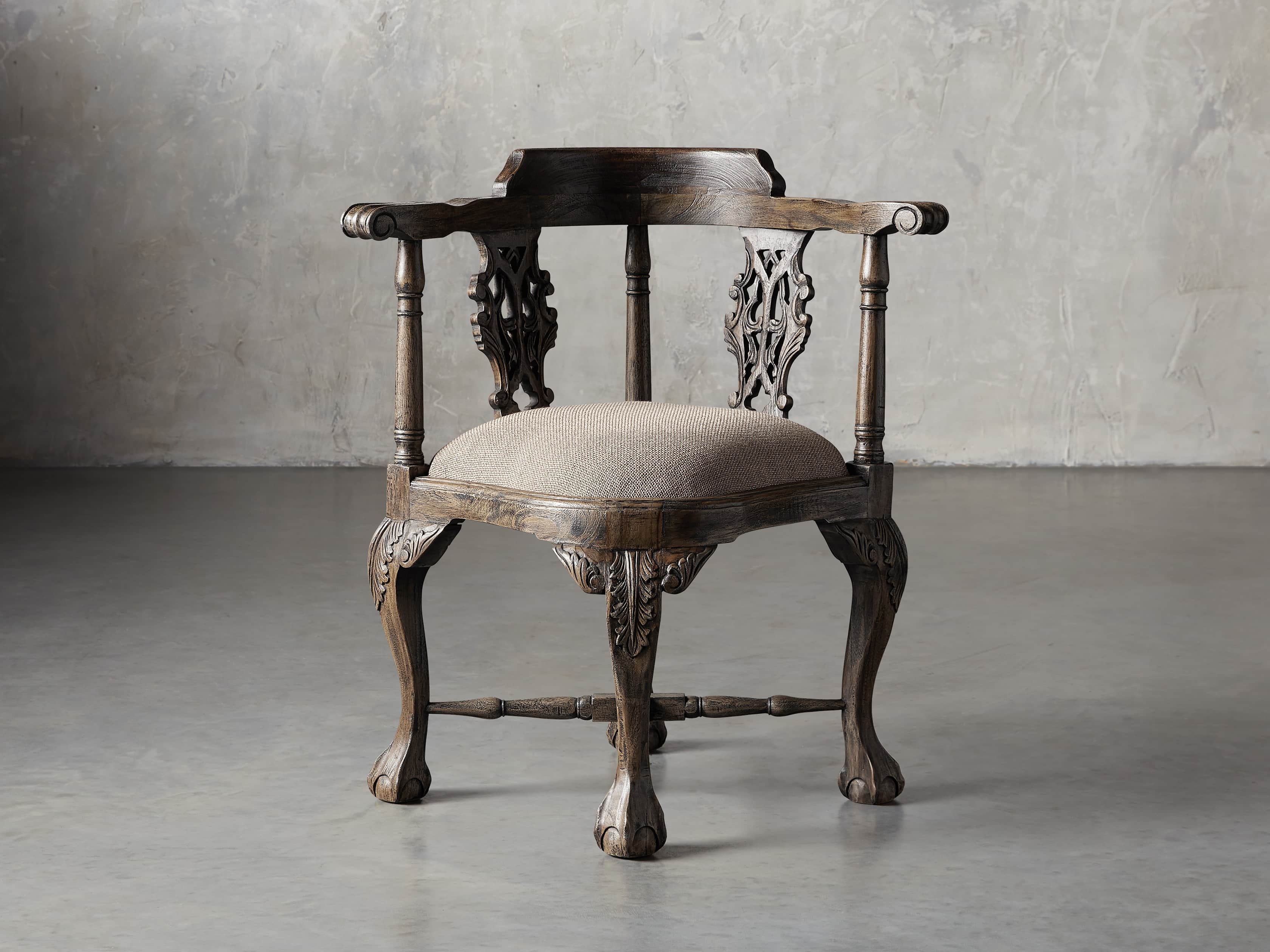 Merle Corner Chair in Brown
