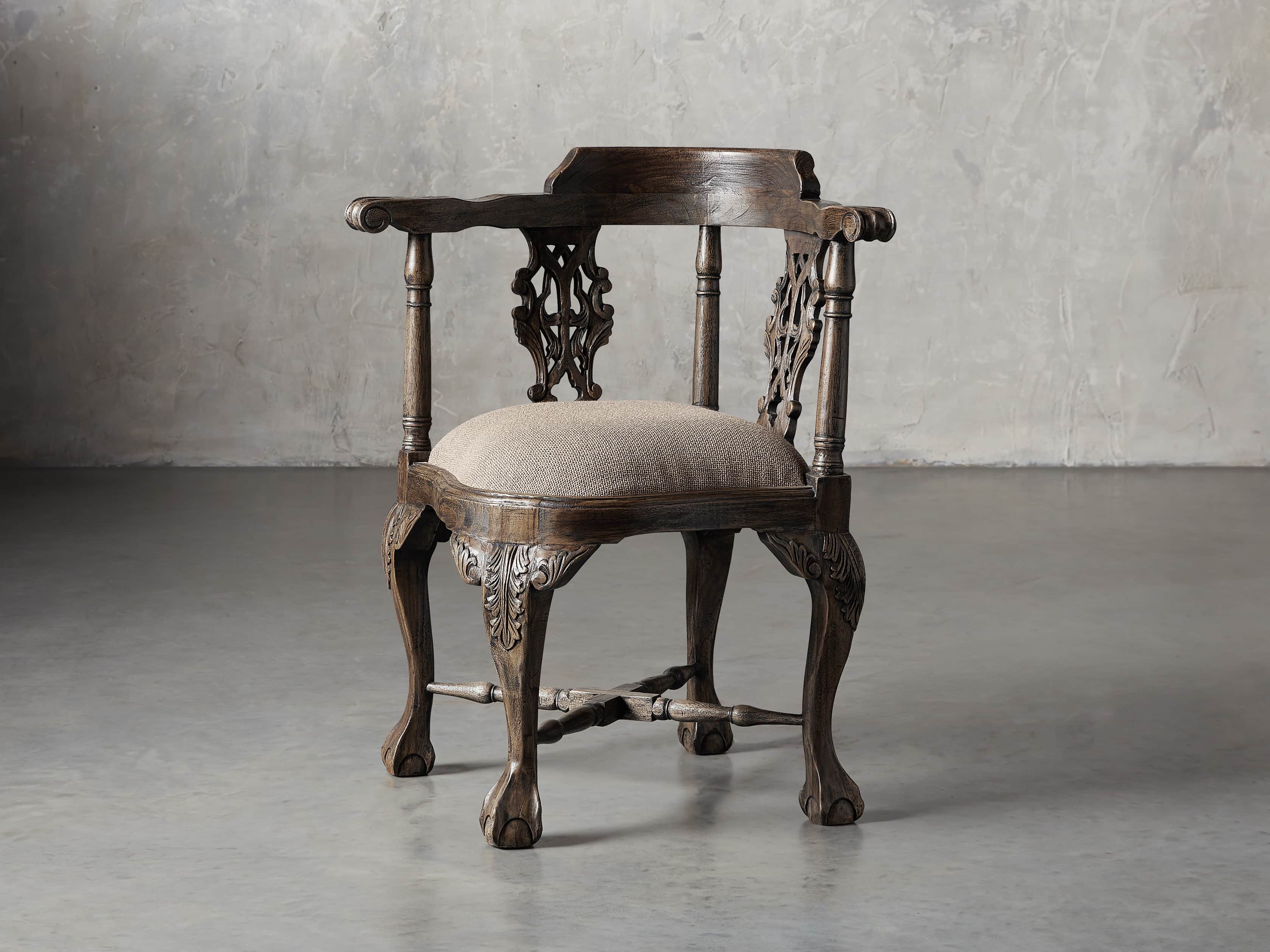 Merle Corner Chair in Brown