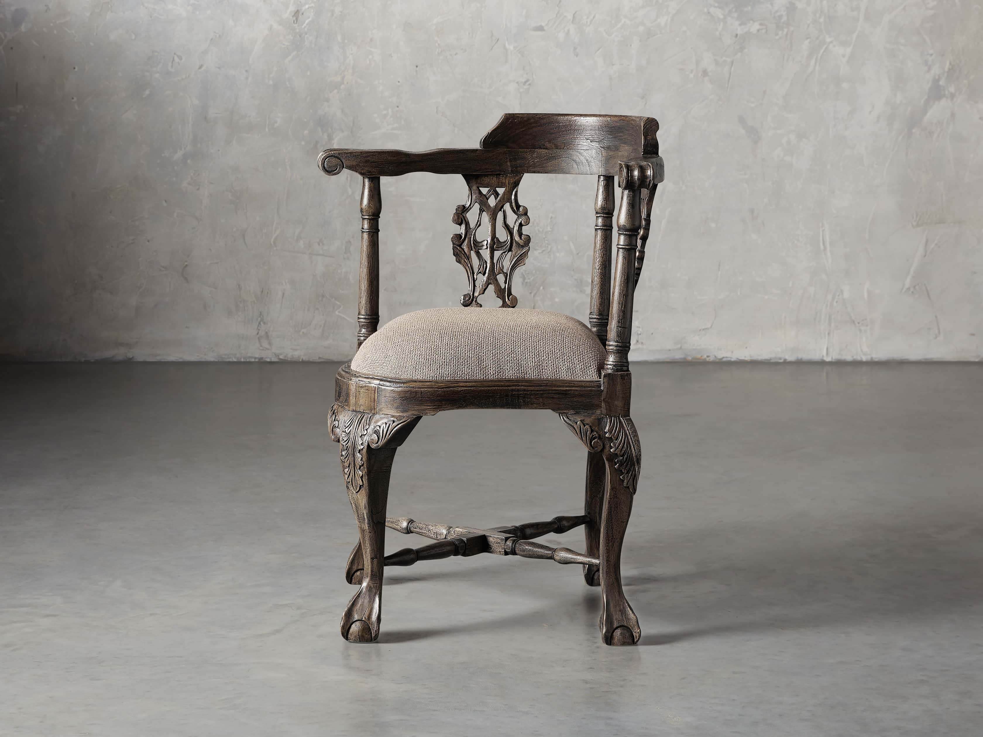 Merle Corner Chair in Brown