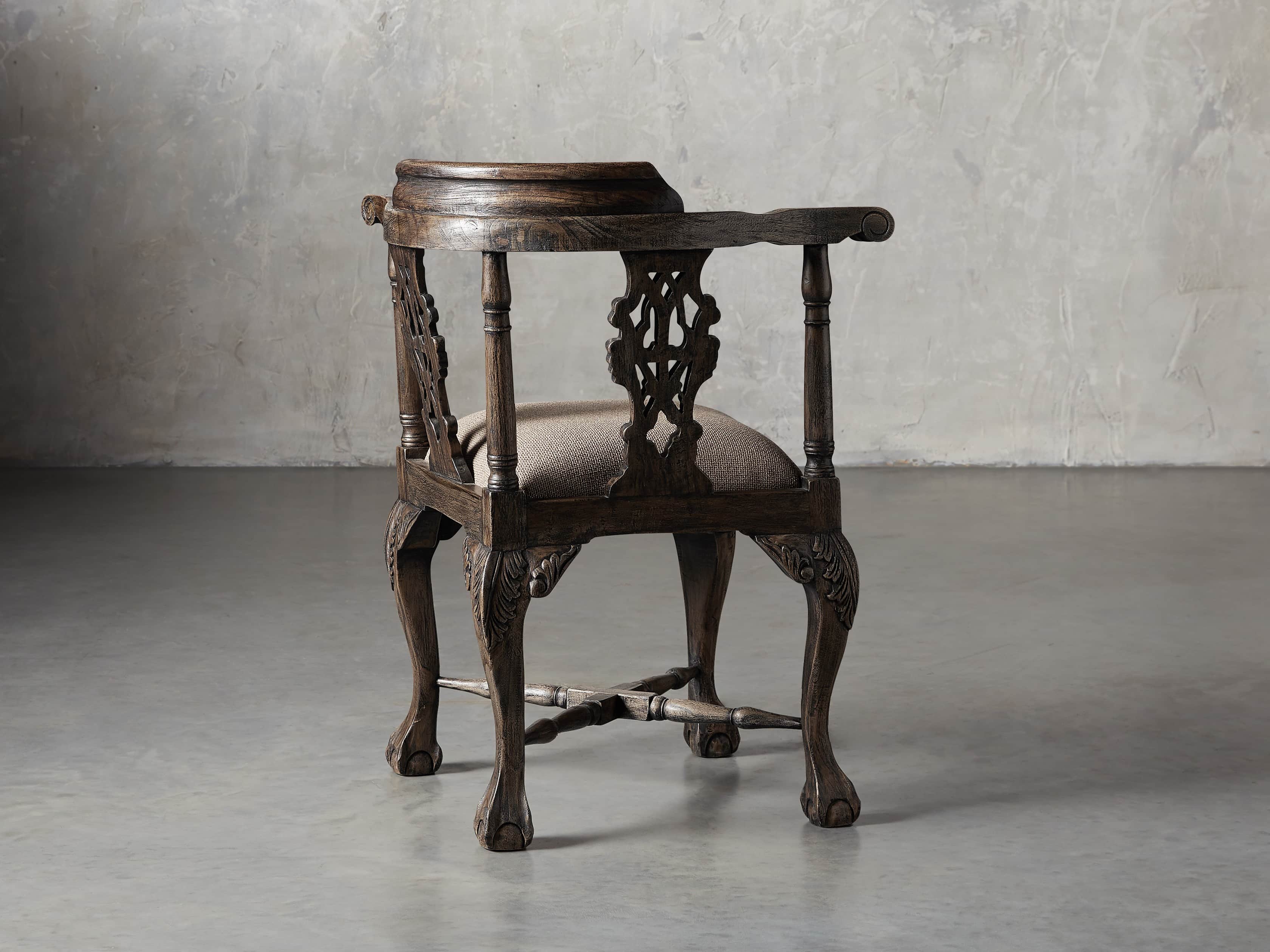 Merle Corner Chair in Brown