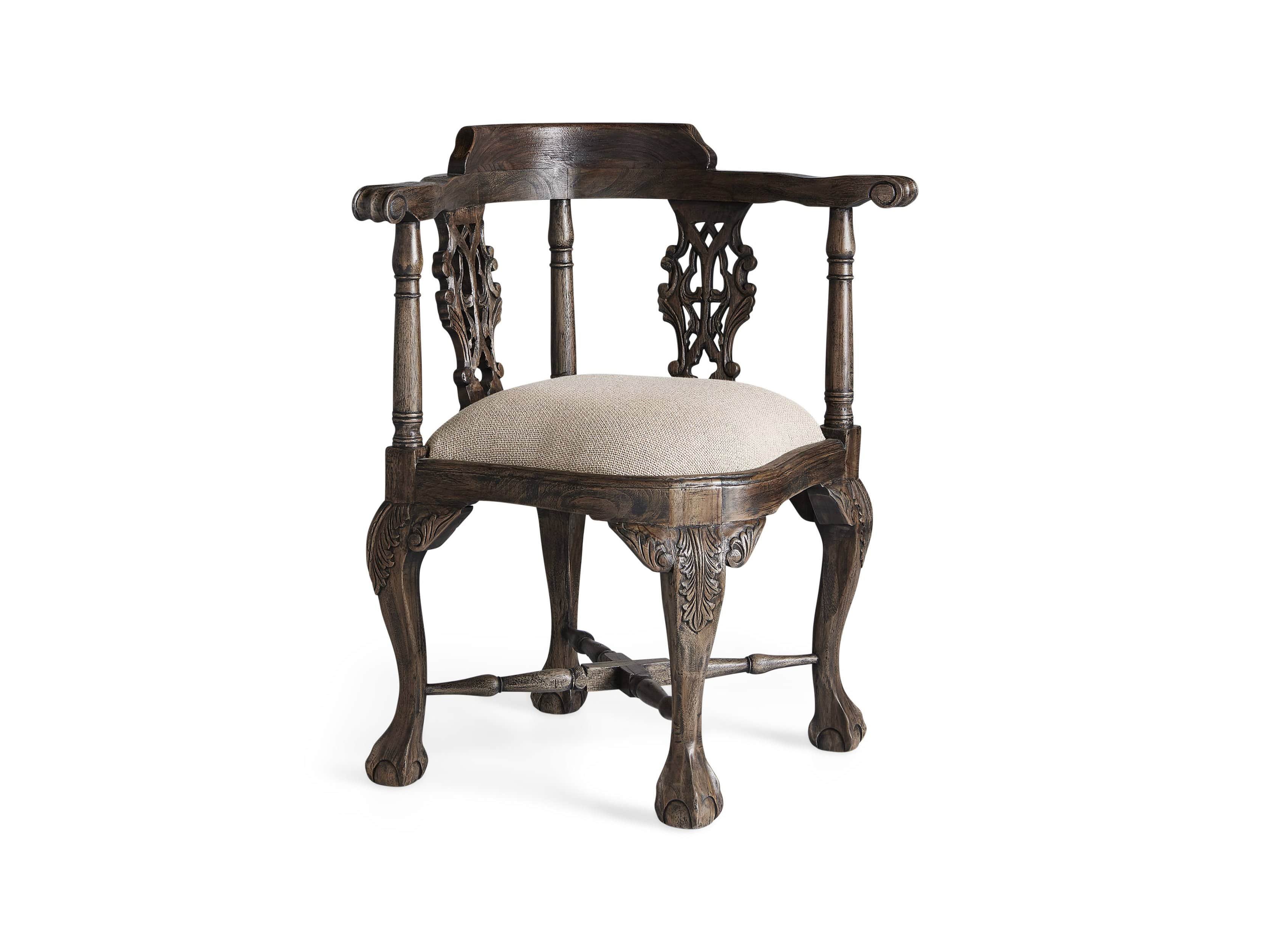 Merle Corner Chair in Brown