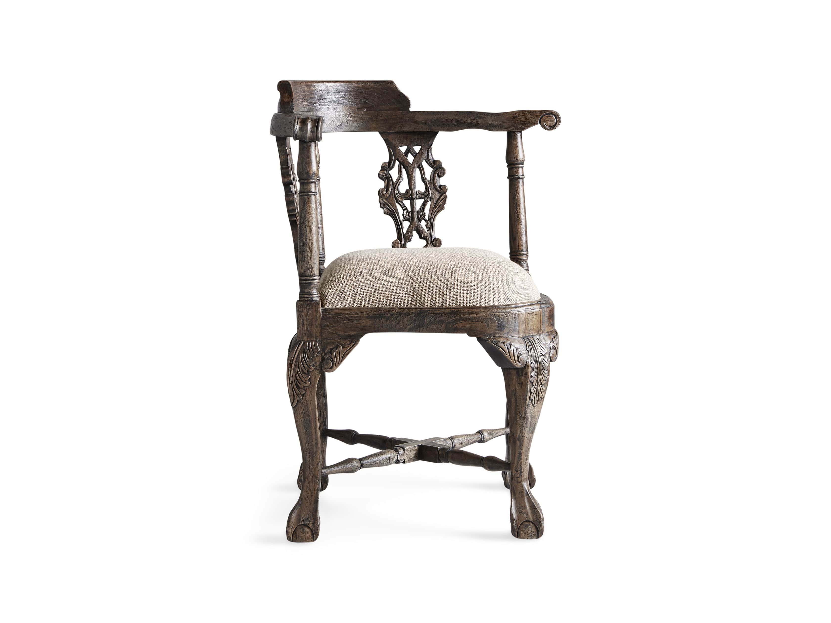 Merle Corner Chair in Brown