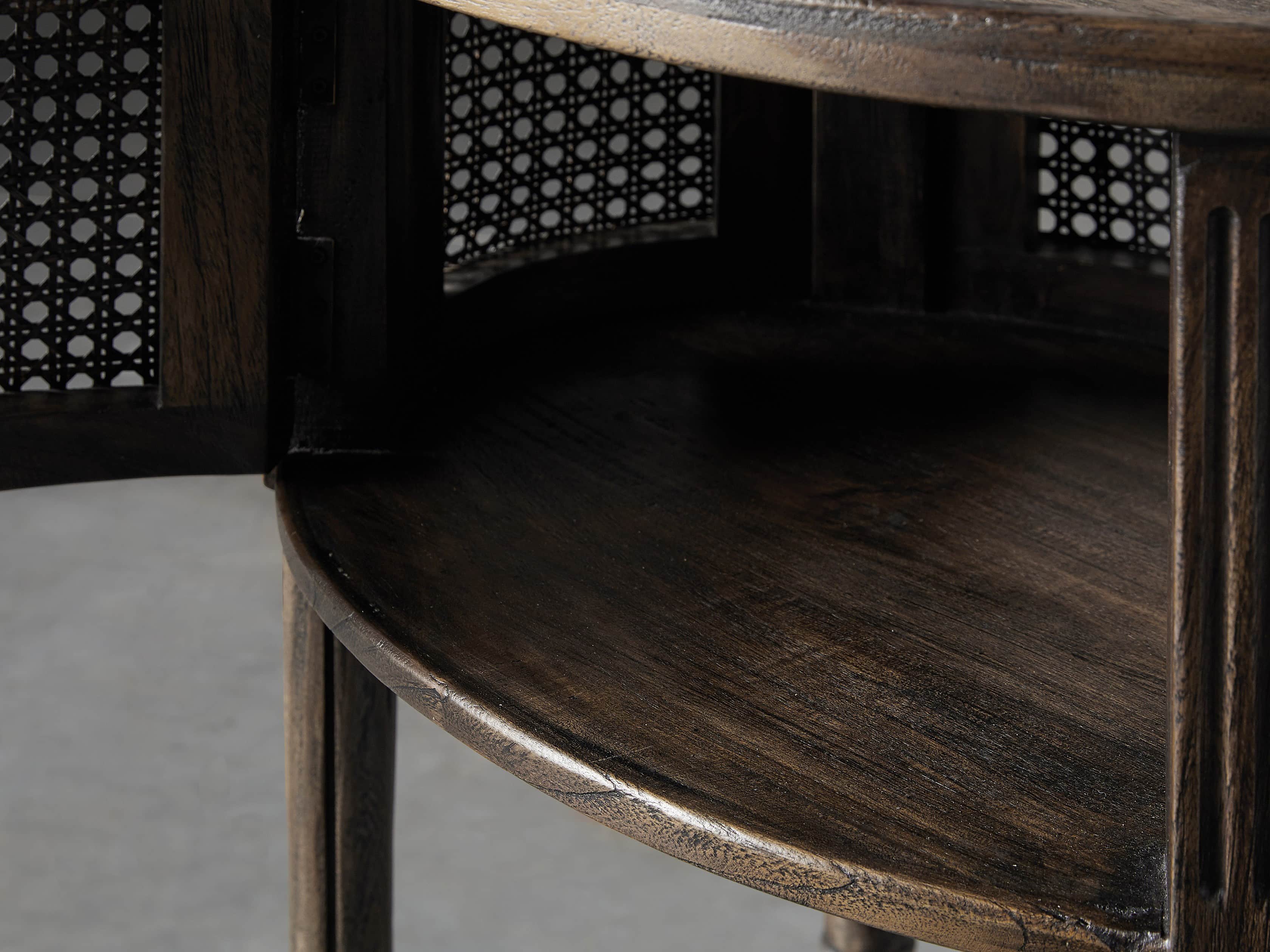 Merle Caned End Table in Brown, slide 8 of 11