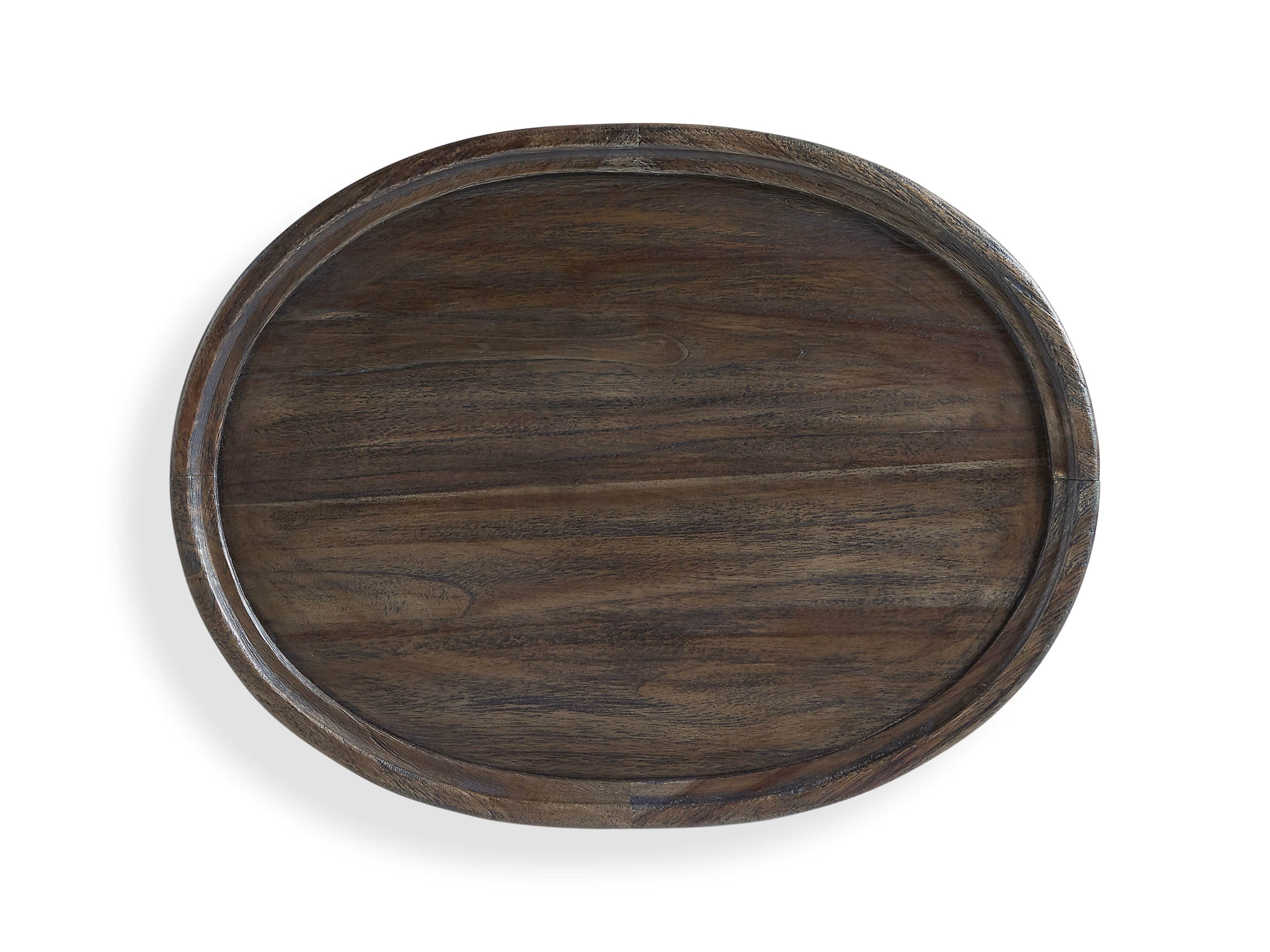 Merle Caned End Table in Brown, slide 9 of 11