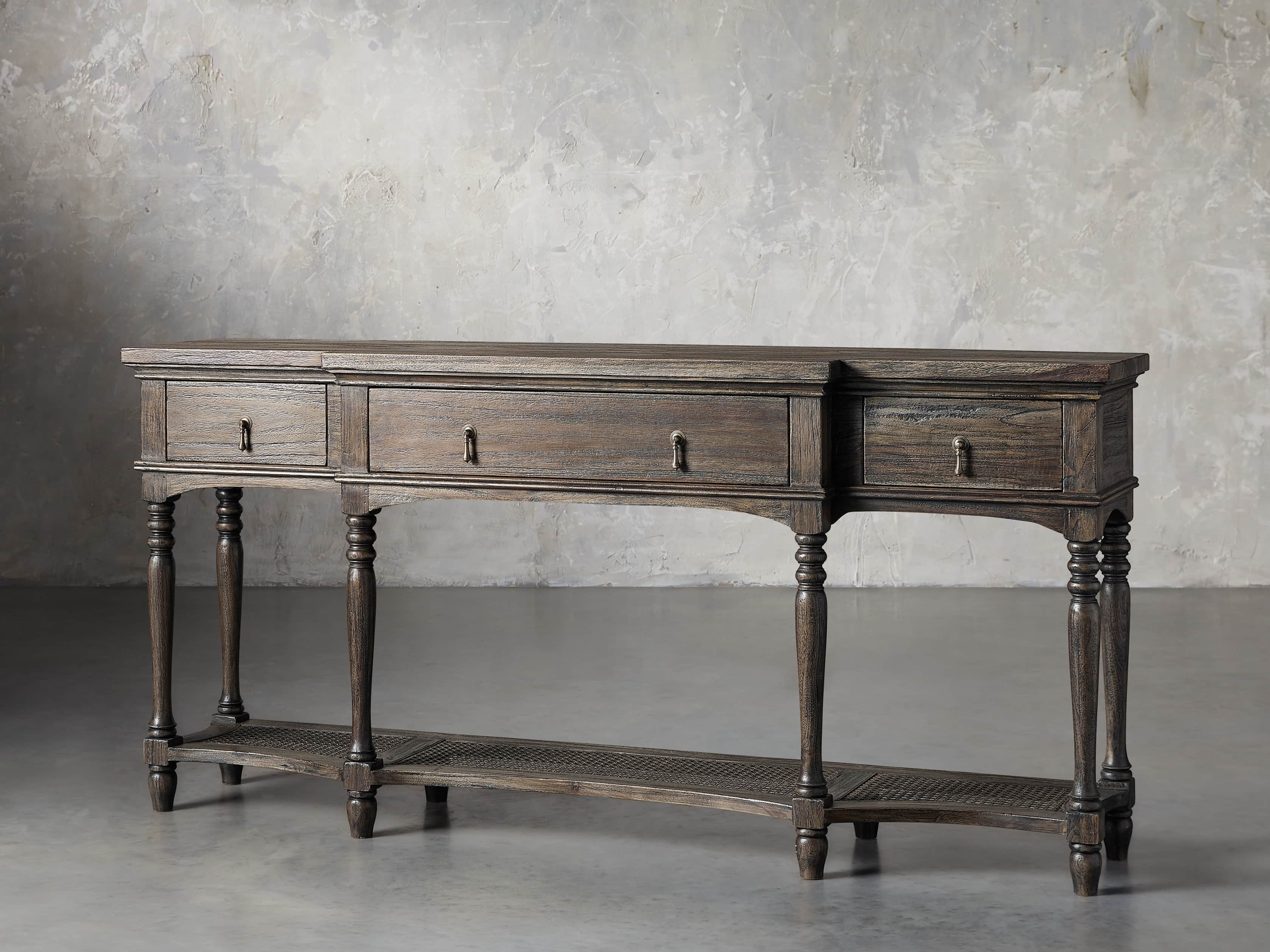 Merle Console Table in Brown, slide 2 of 11