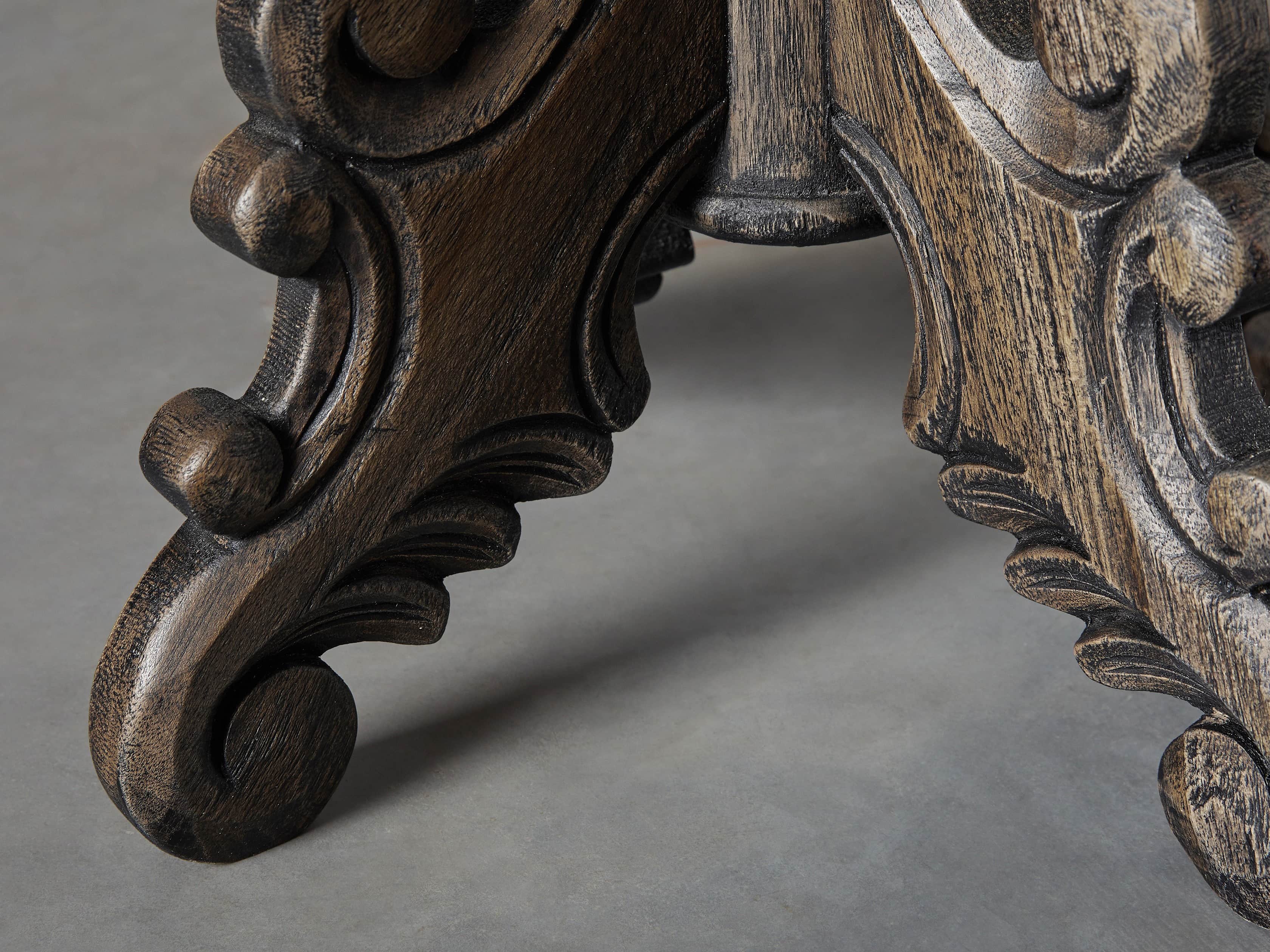 Merle Round End Table in Brown