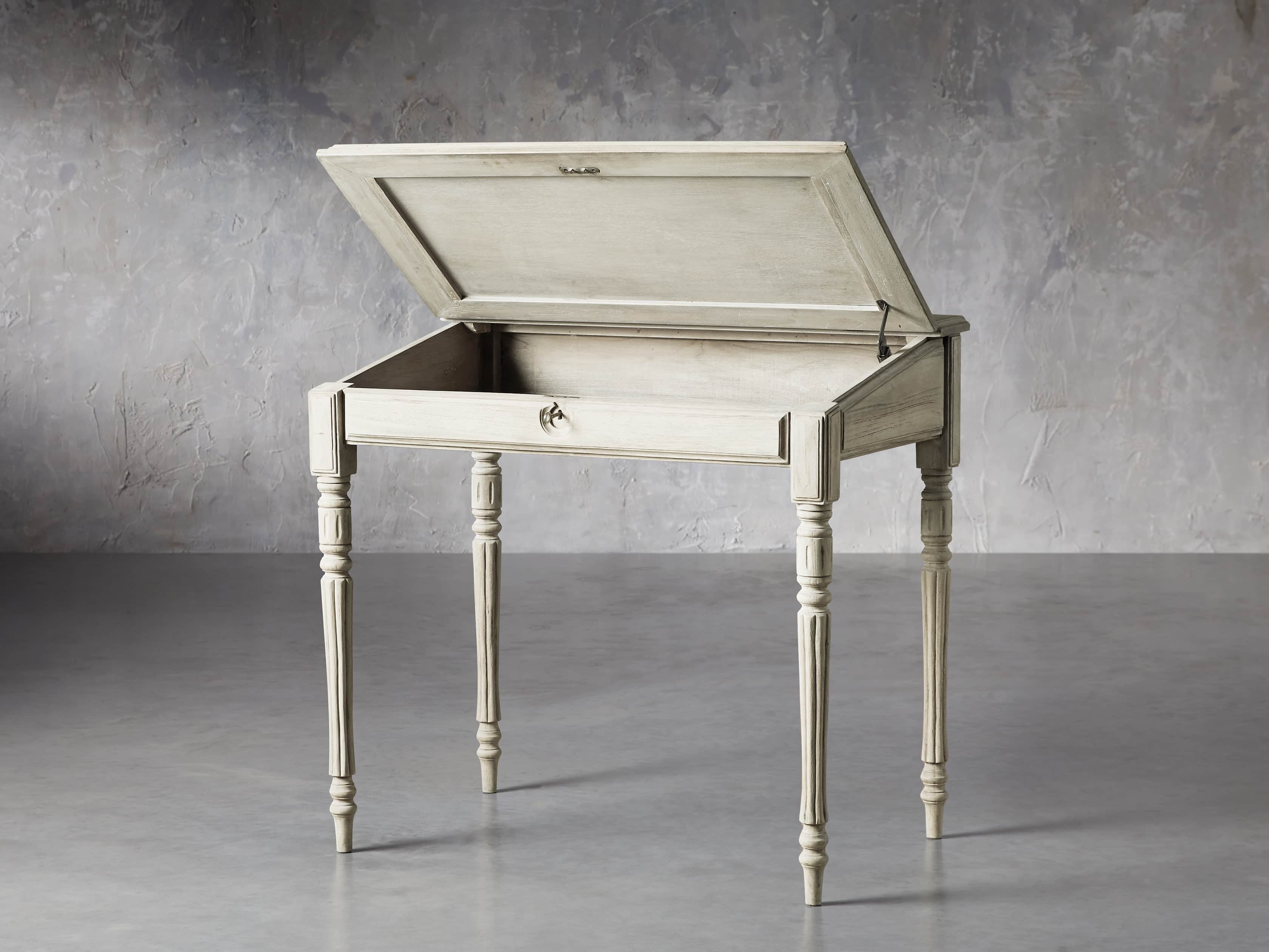 Merle 35" Writing Desk in Flax, slide 4 of 12