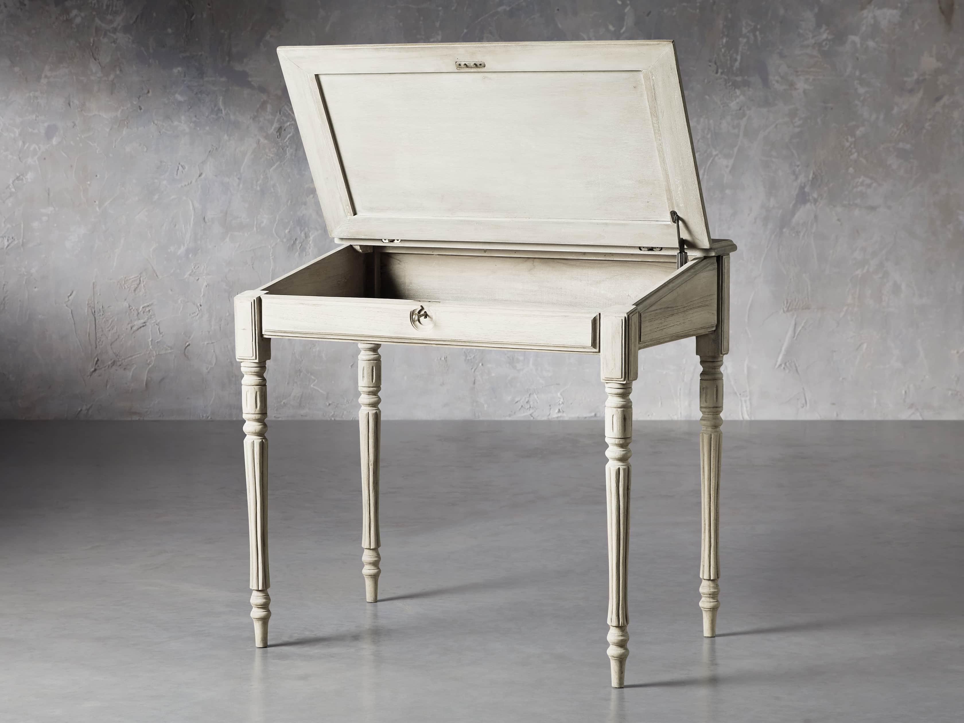 Merle 35" Writing Desk in Flax, slide 5 of 12