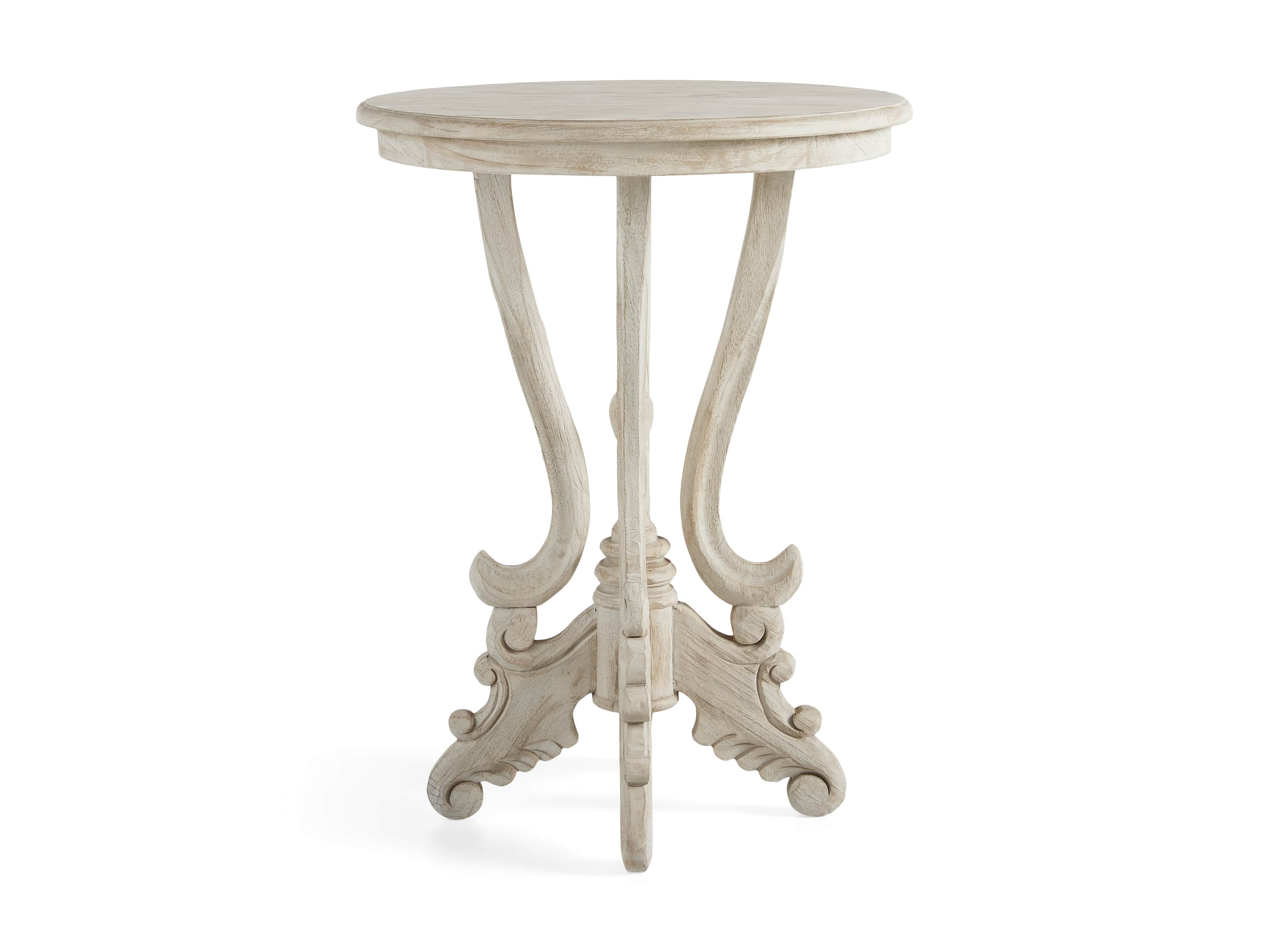 Merle 20" Round End Table in Flax, slide 8 of 8
