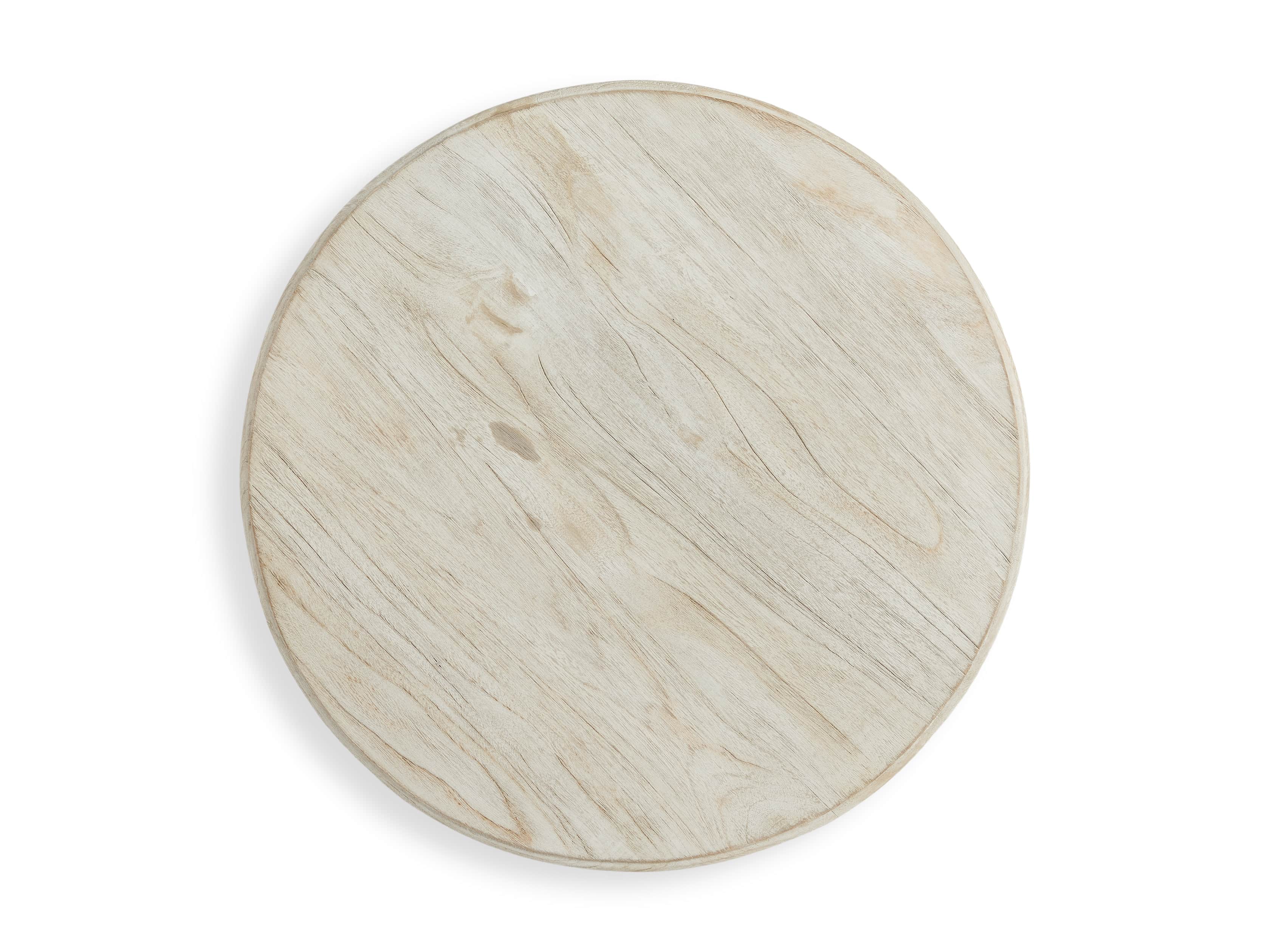 Merle 20" Round End Table in Flax, slide 6 of 8