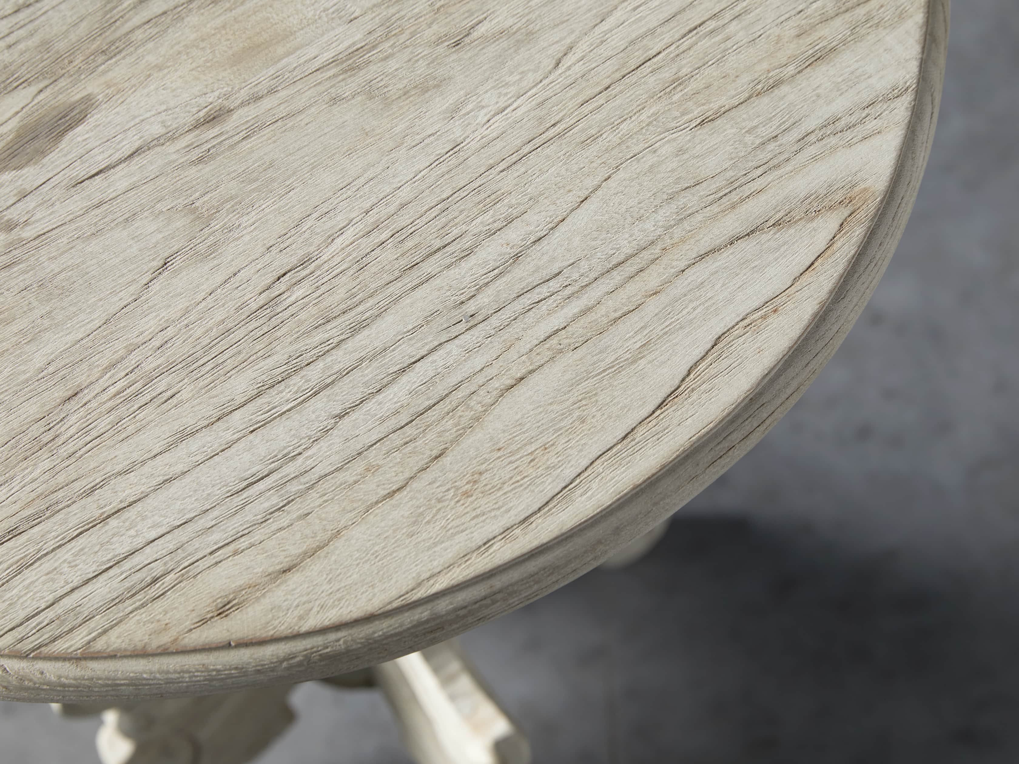Merle 20" Round End Table in Flax, slide 5 of 8