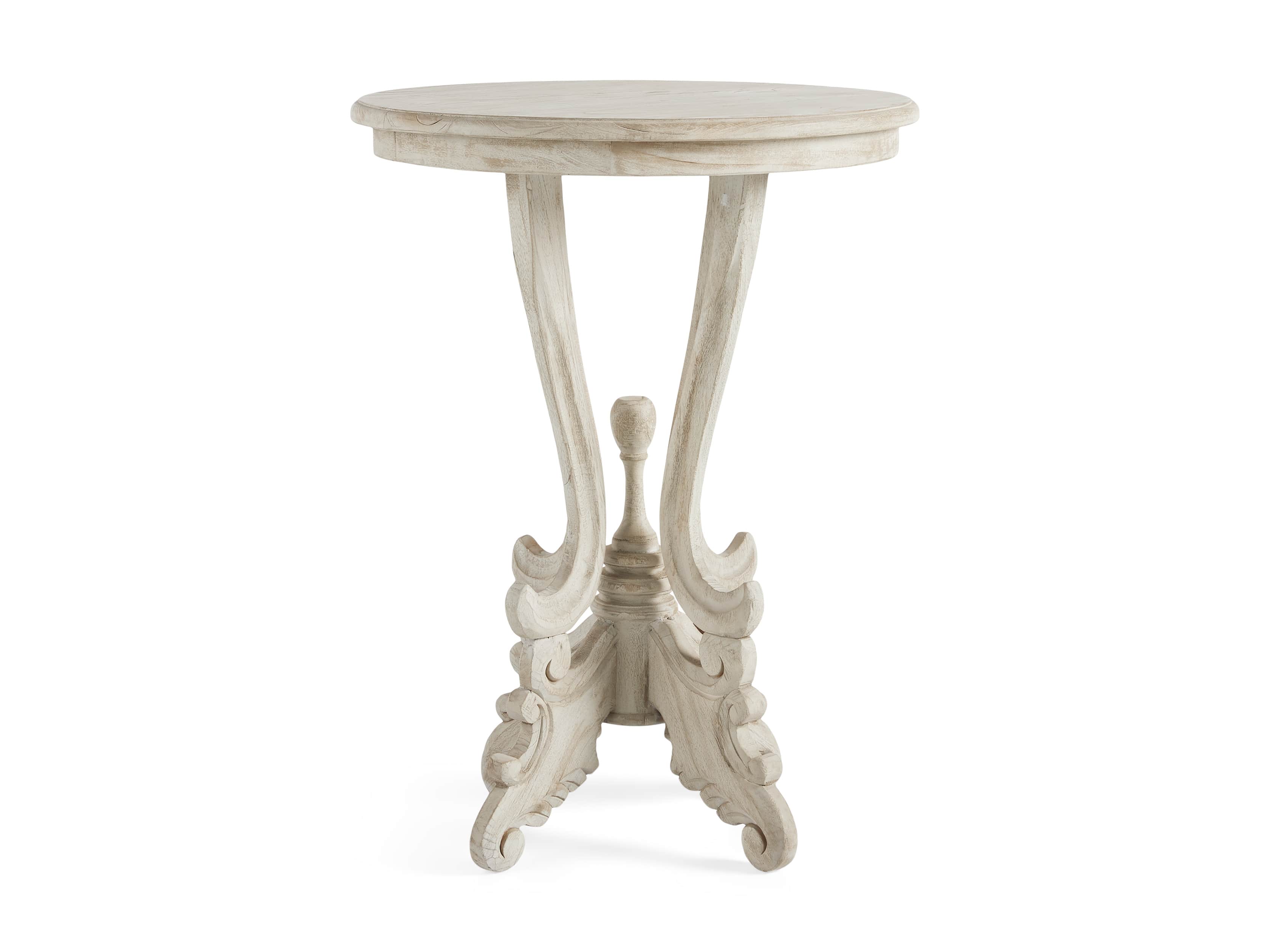 Merle 20" Round End Table in Flax, slide 7 of 8