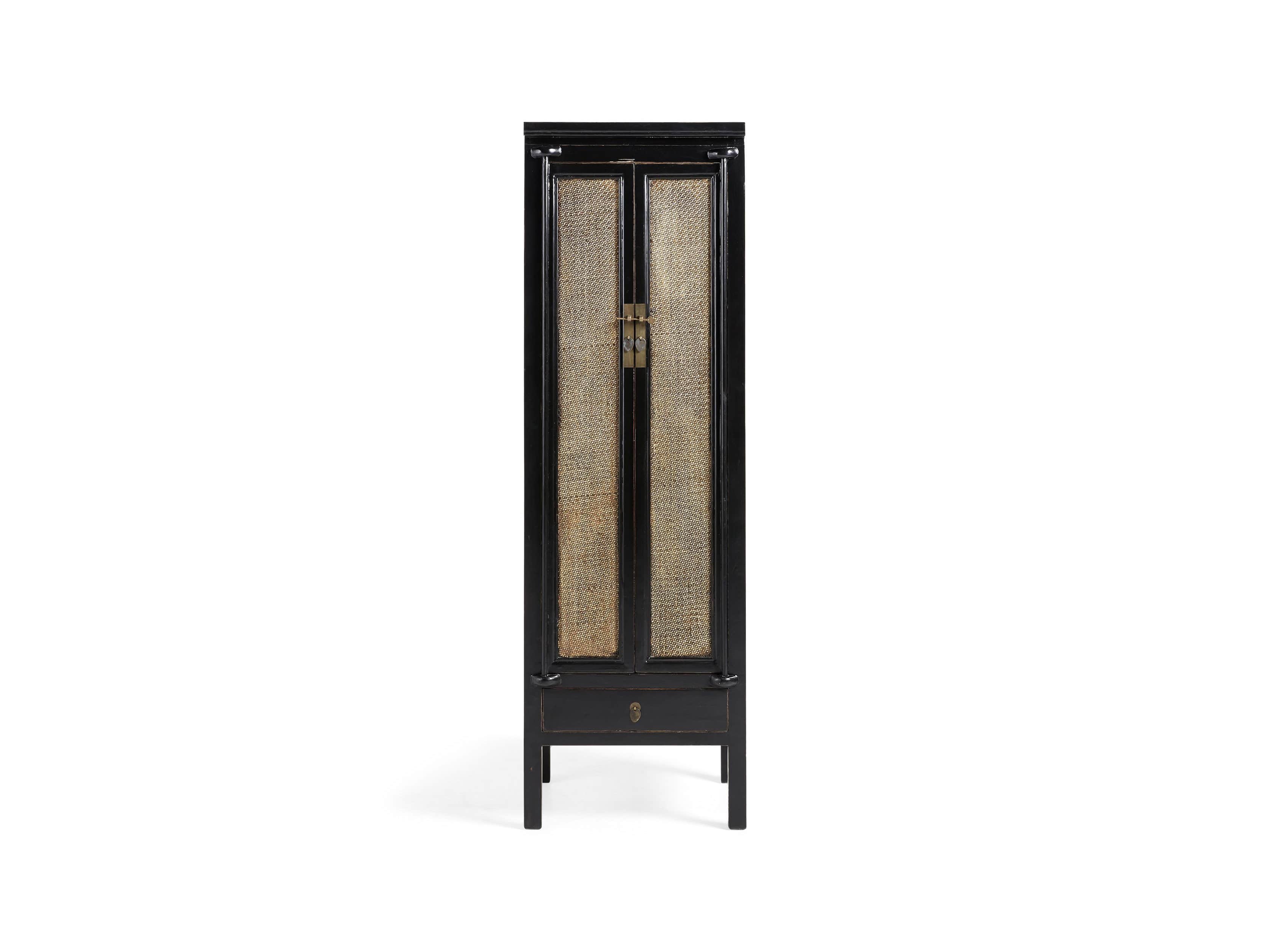Rattan 24" Cabinet in Black