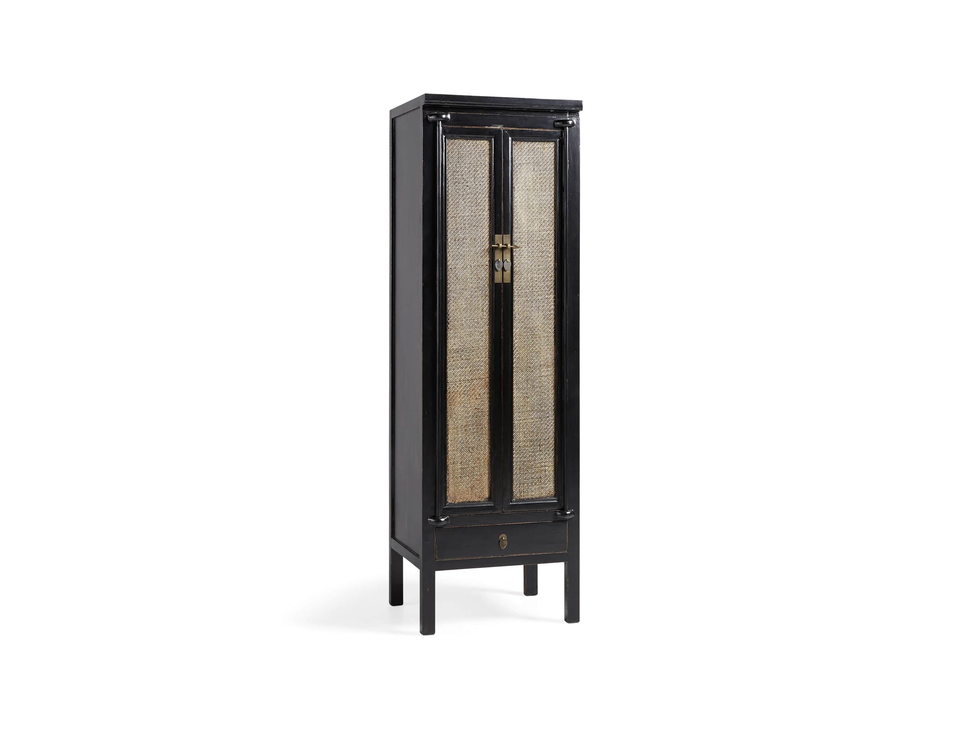 Rattan 24" Cabinet in Black