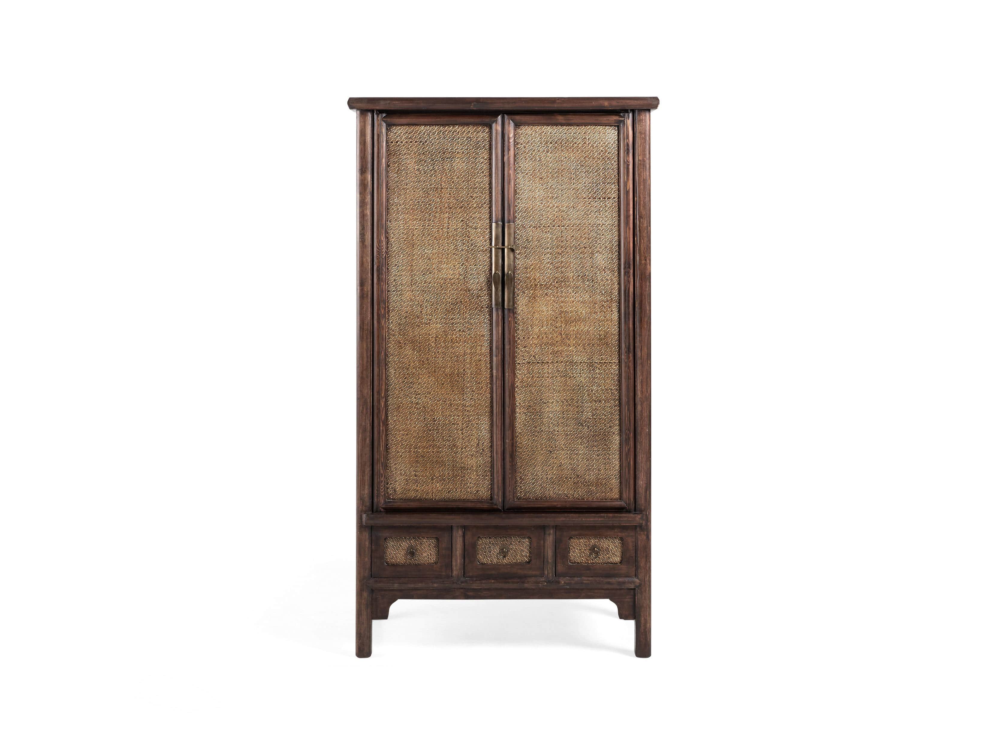 Rattan 41" Cabinet in Brown