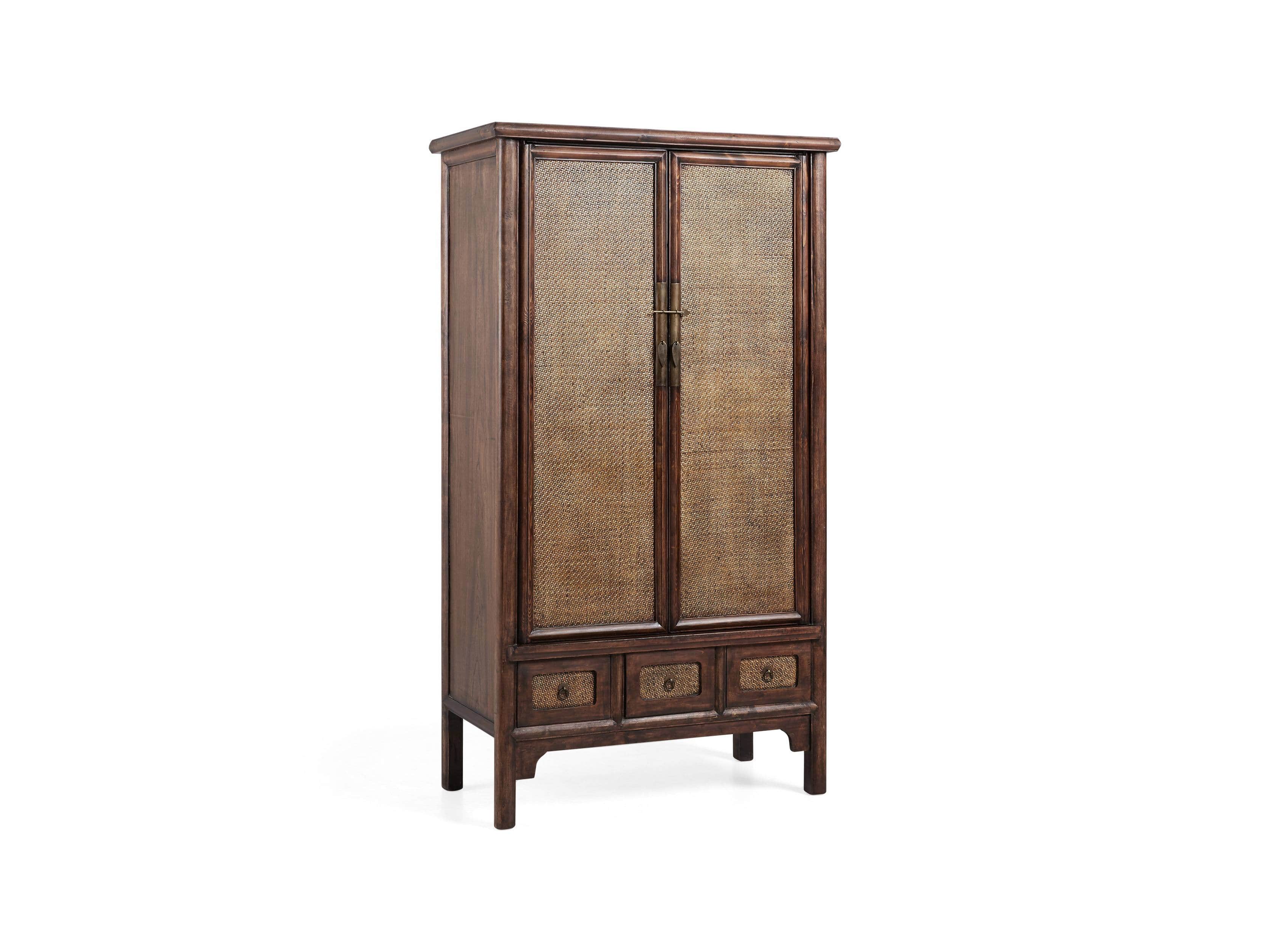 Rattan 41" Cabinet in Brown