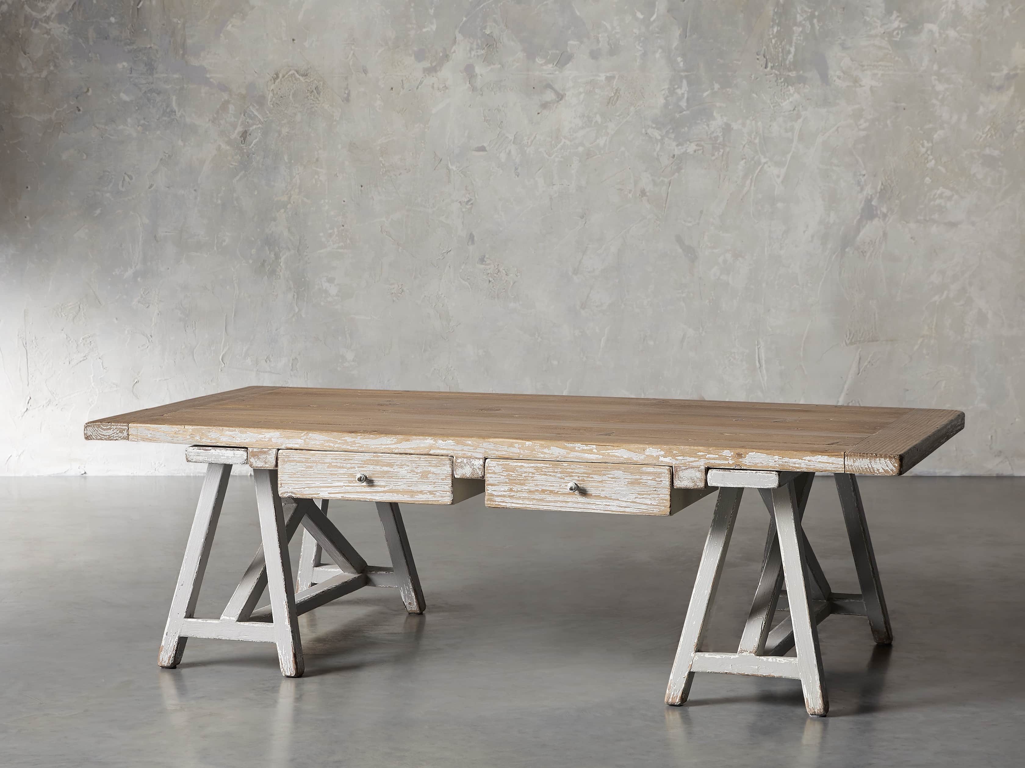 Remy 62" Sawhorse Coffee Table, slide 2 of 12