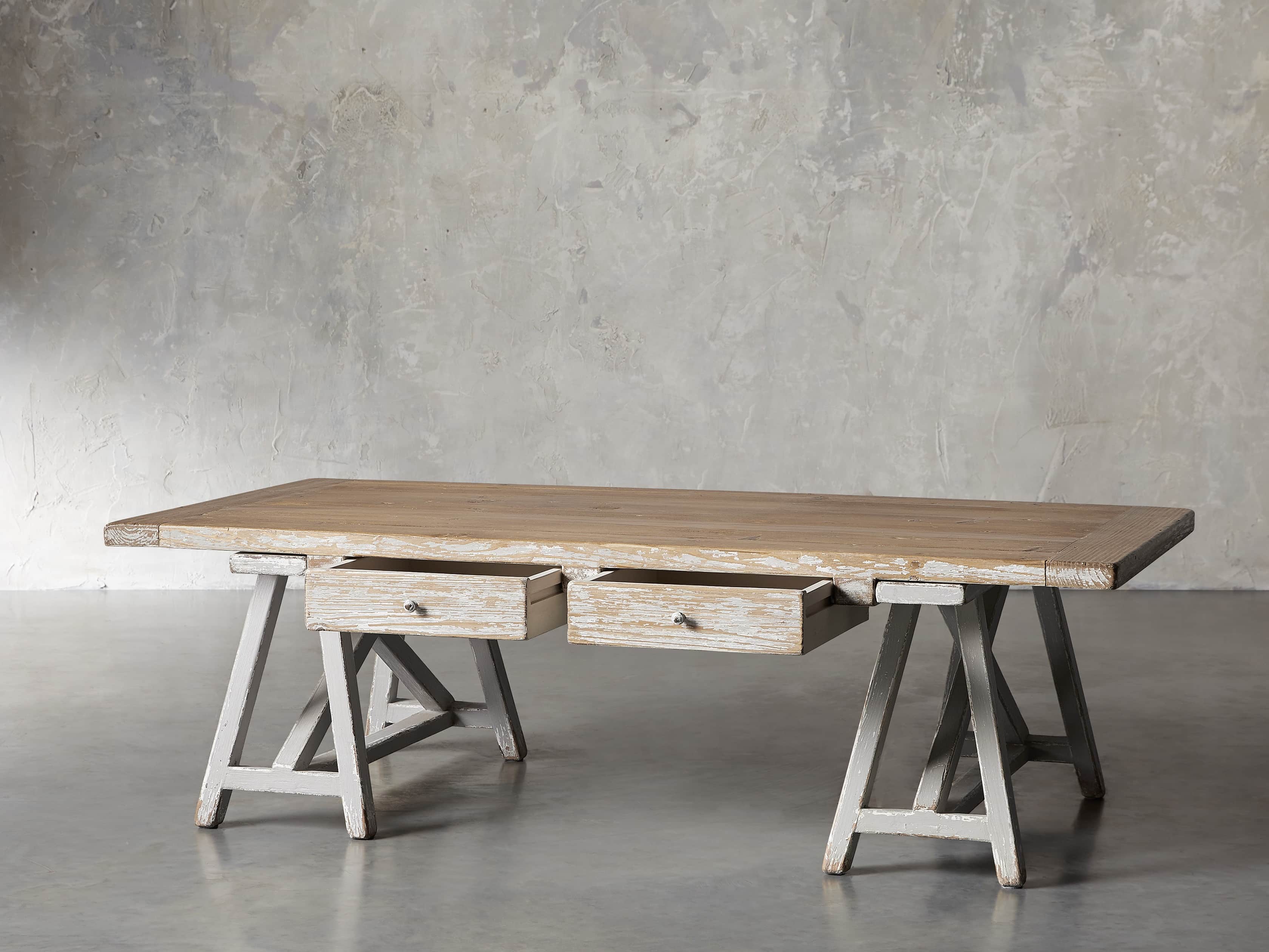 Remy 62" Sawhorse Coffee Table, slide 3 of 12