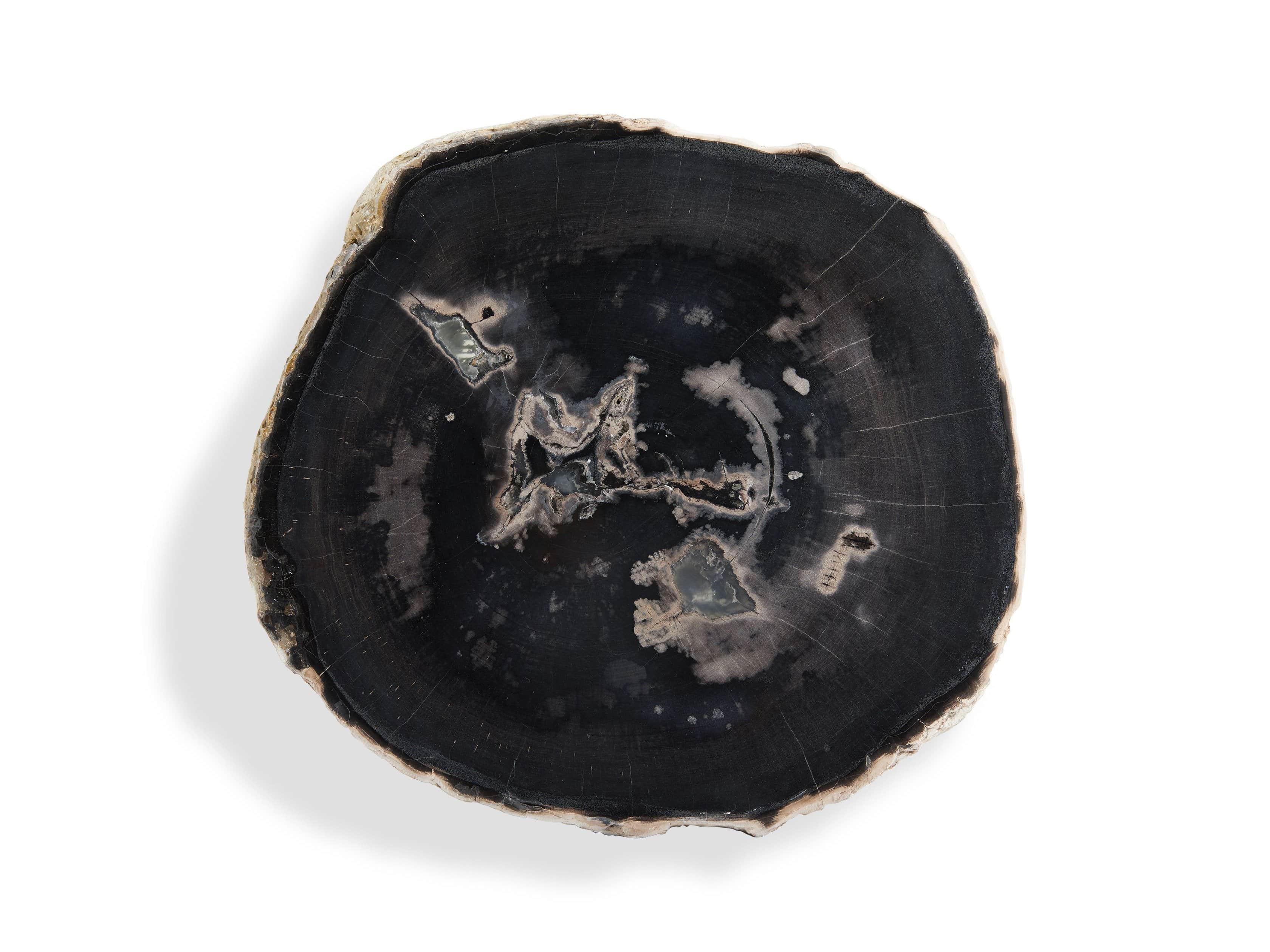 Trio Petrified Coffee Table Set in Black