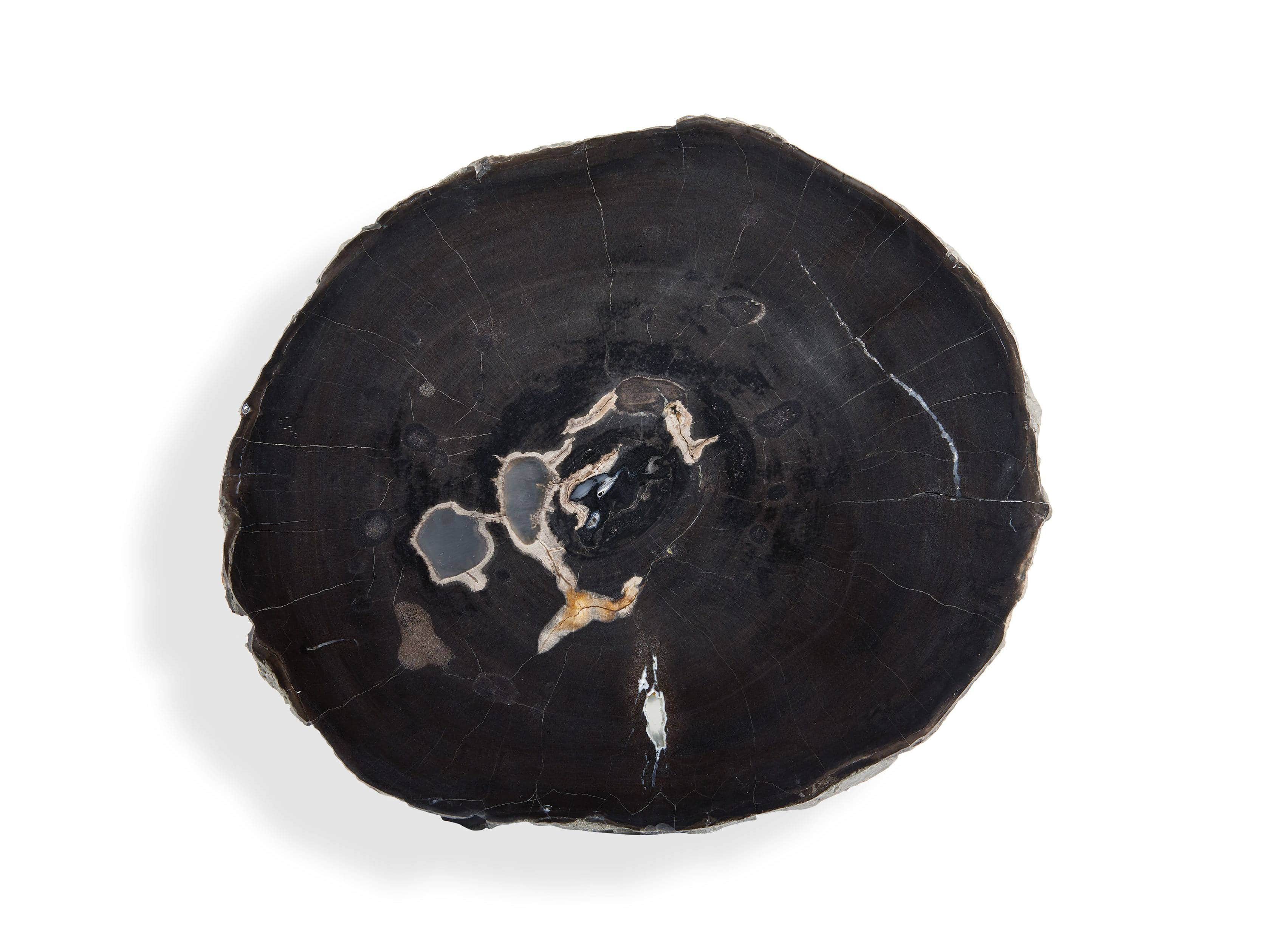 Trio Petrified Coffee Table Set in Black