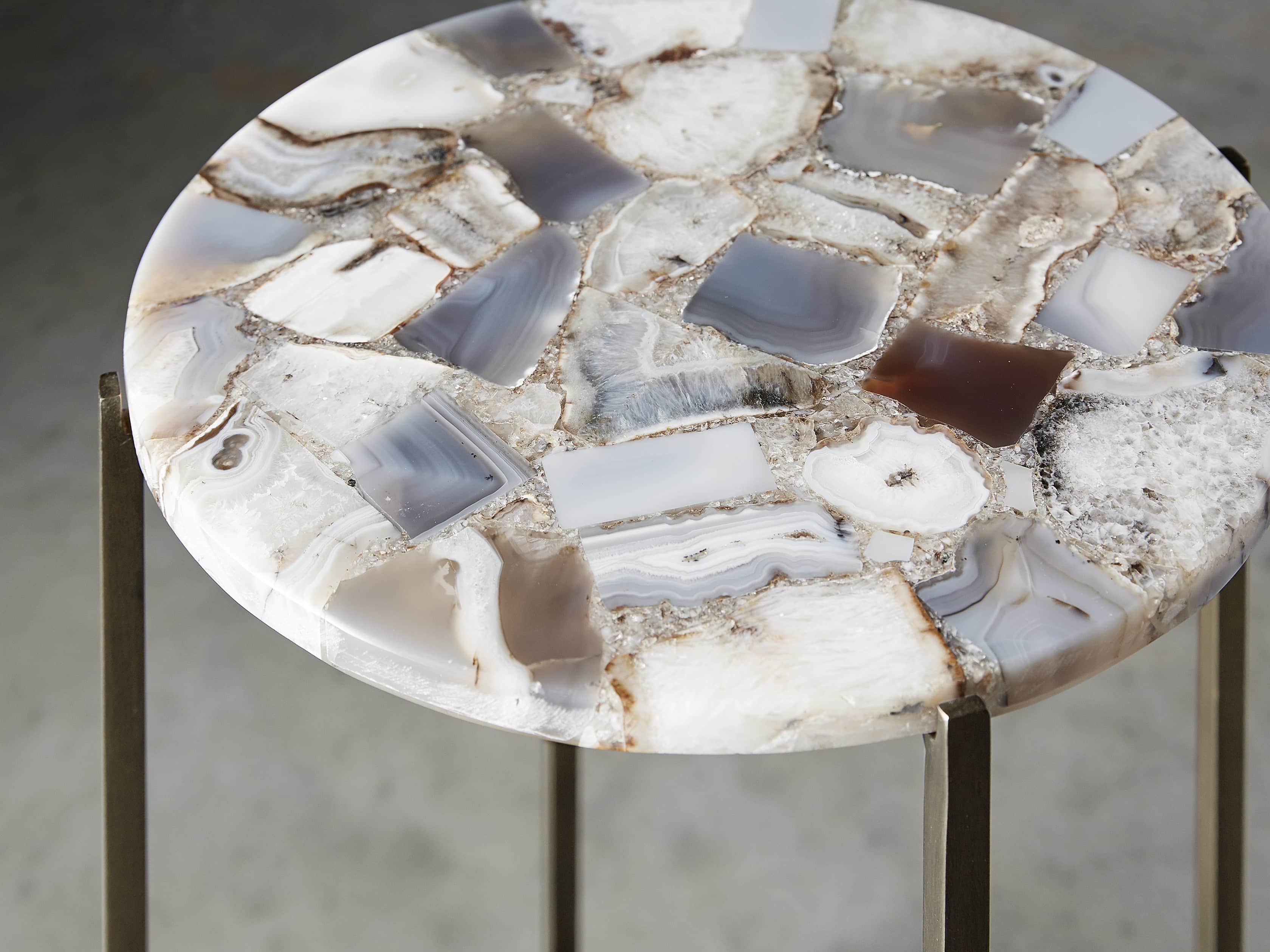 Agate 14" Martini Table in Grey, slide 4 of 8