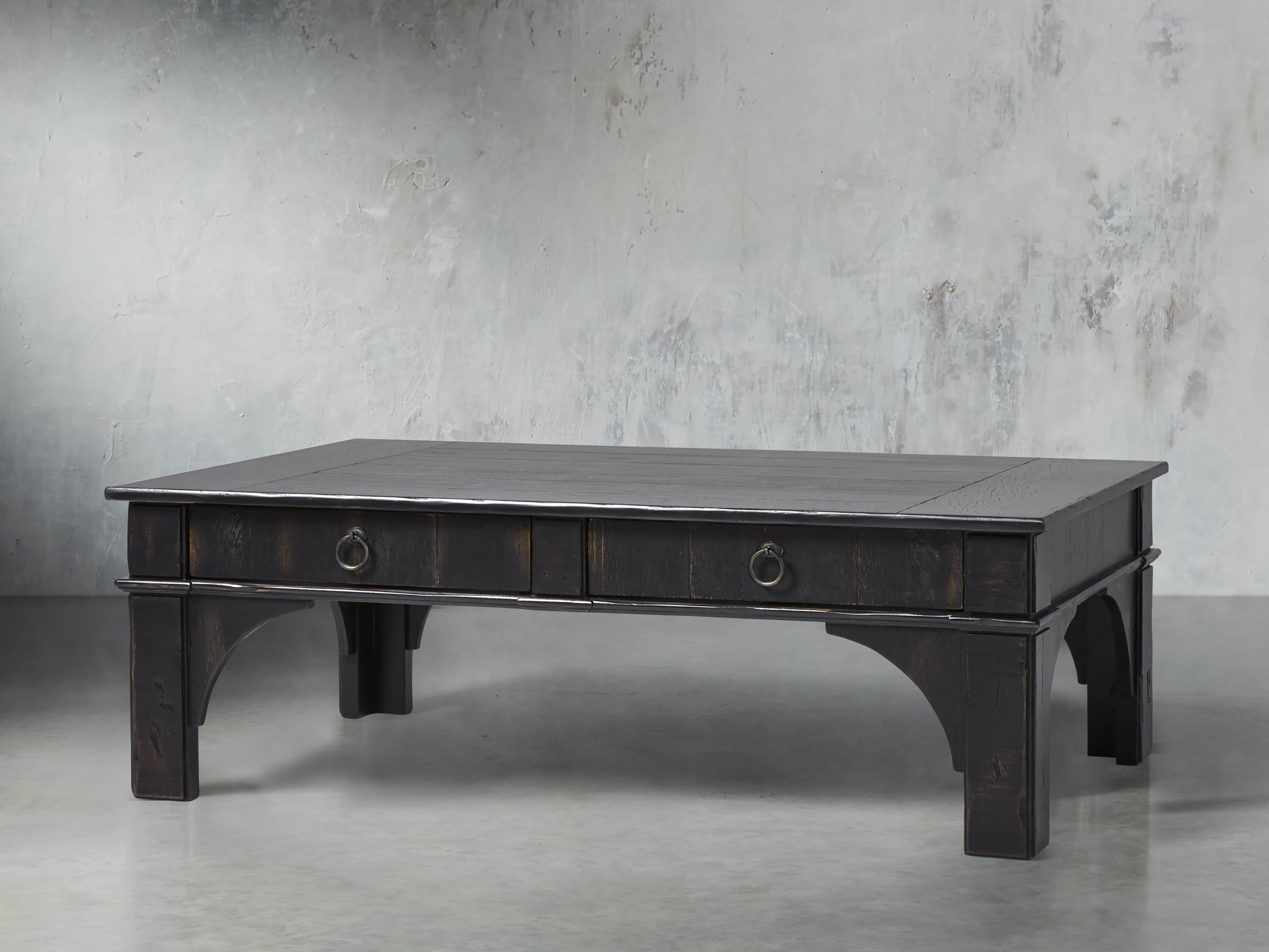 Allegro 52" Coffee Table in Rubbed Noir, slide 2 of 5
