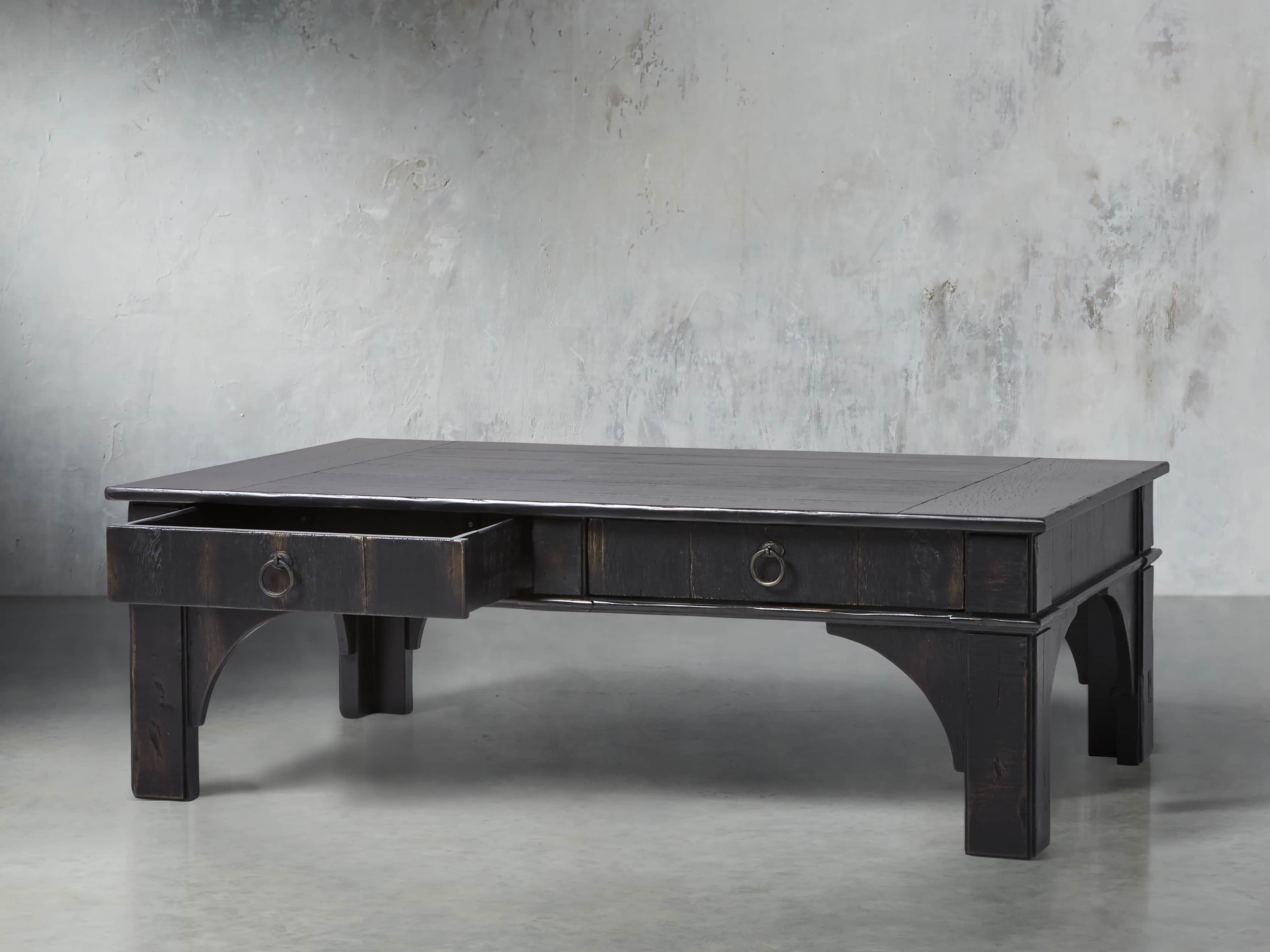 Allegro 52" Coffee Table in Rubbed Noir, slide 3 of 5