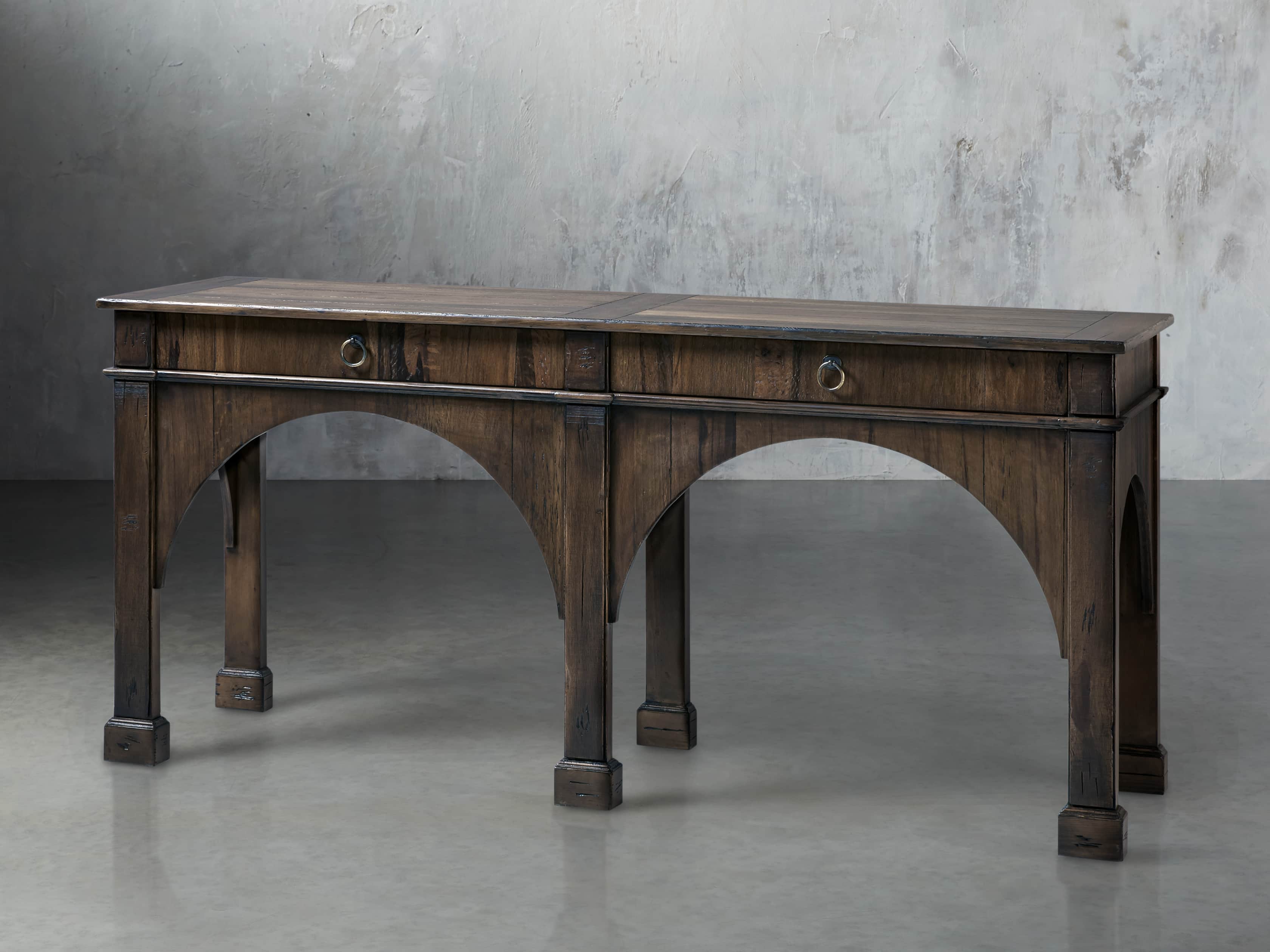 Allegro 75" Console Table In Rubbed Marron