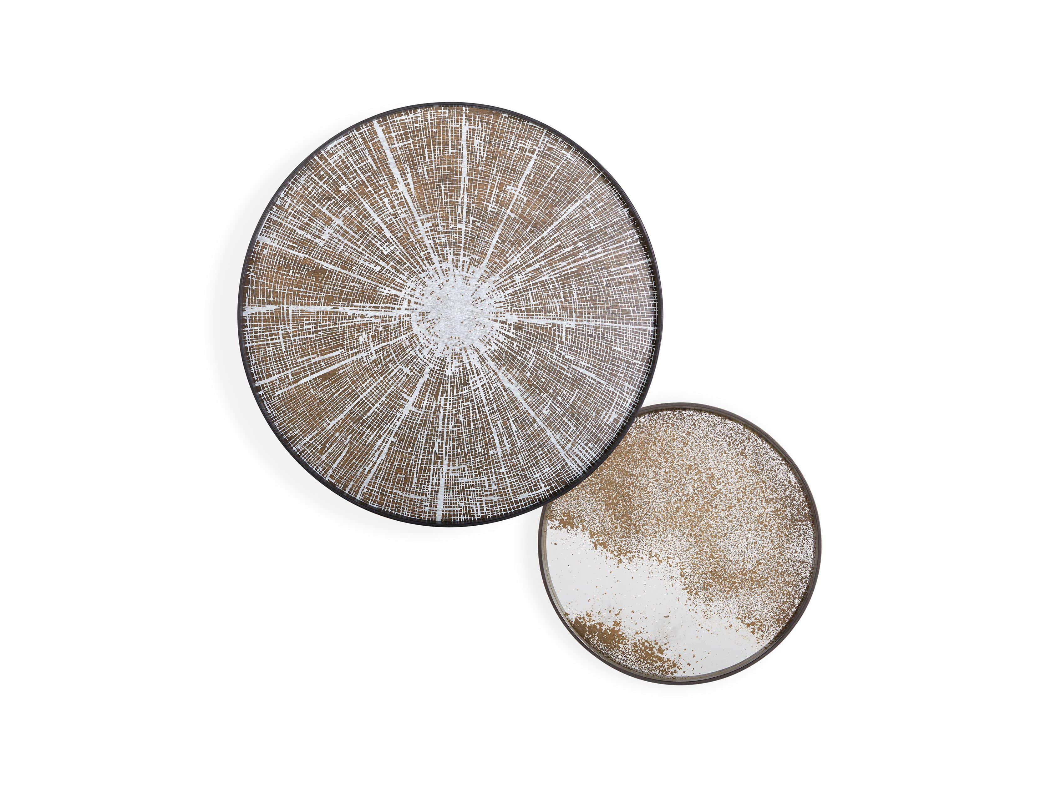 Arnhem White Slice and Aged Mirror Nesting Coffee Table, slide 2 of 5