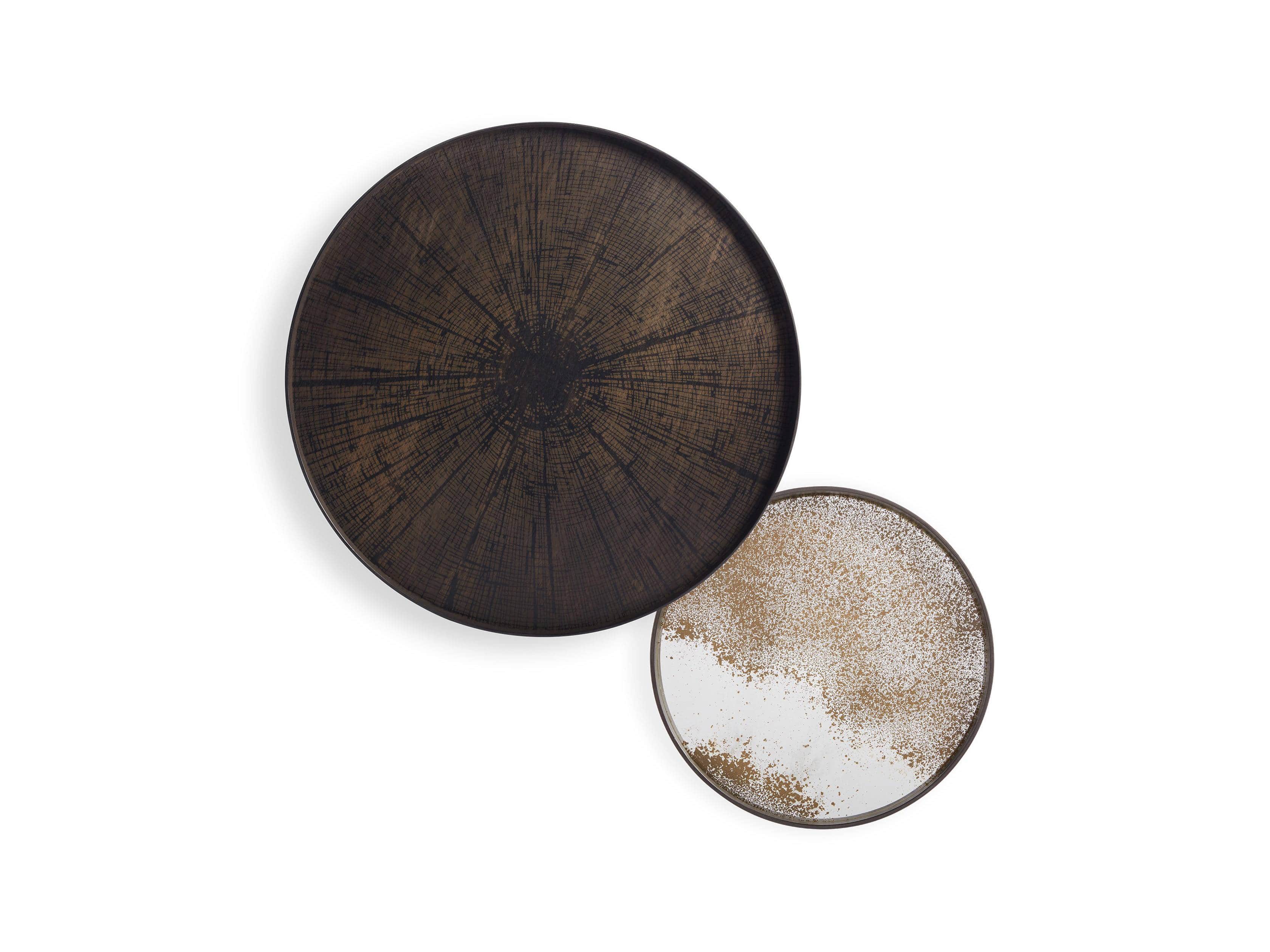 Arnhem Black Slice and Aged Mirror Nesting Coffee Table