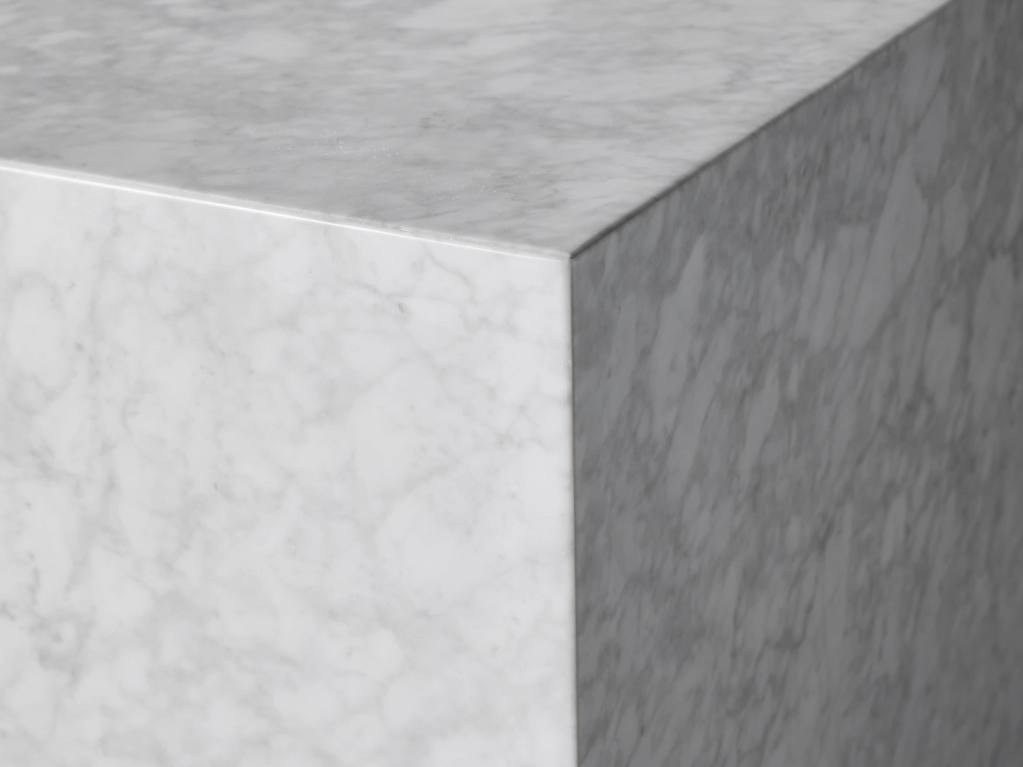 Aviana 24" End Table in White Marble, slide 3 of 7