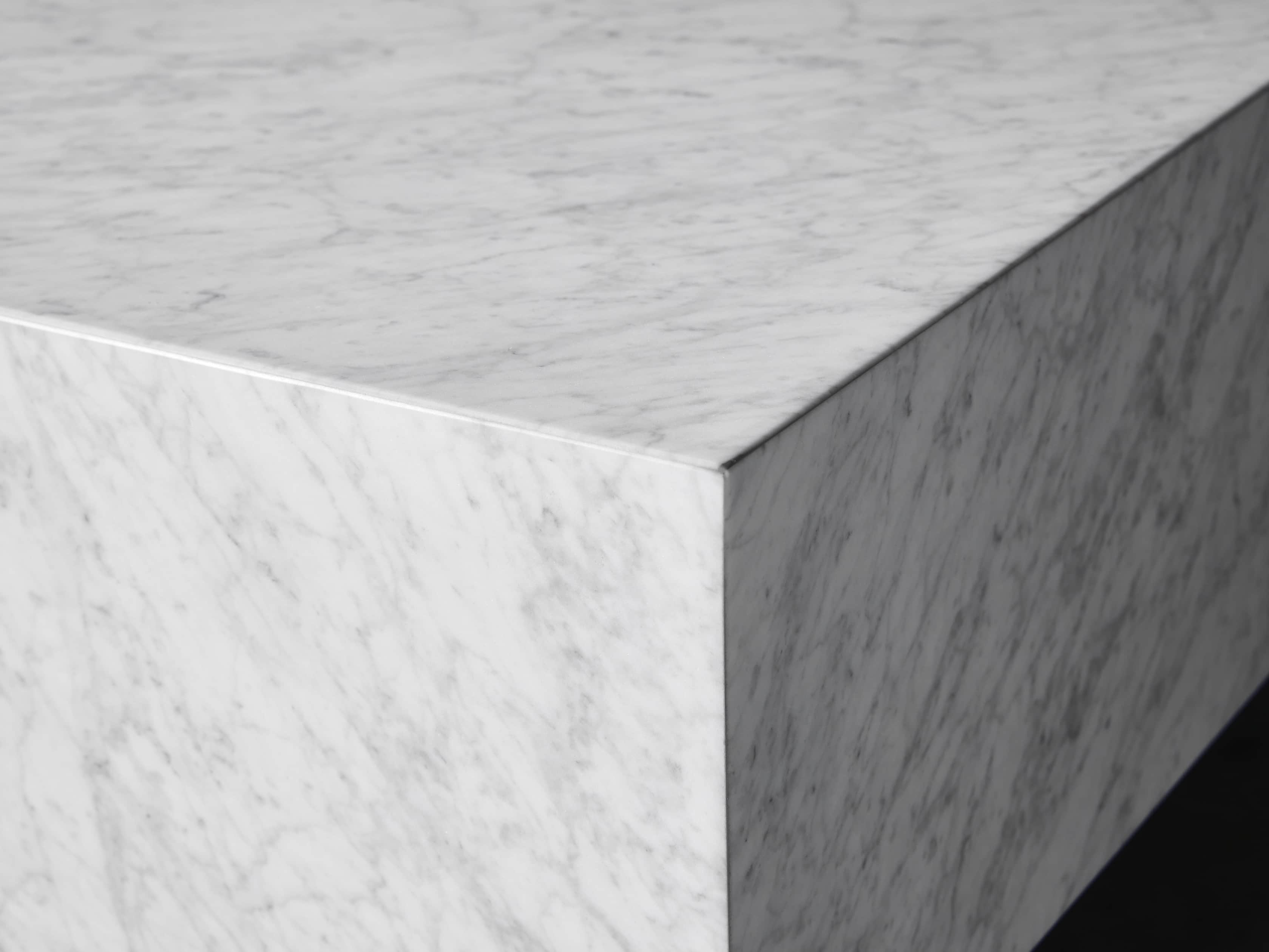 Aviana 68" Coffee Table in White Marble, slide 4 of 7