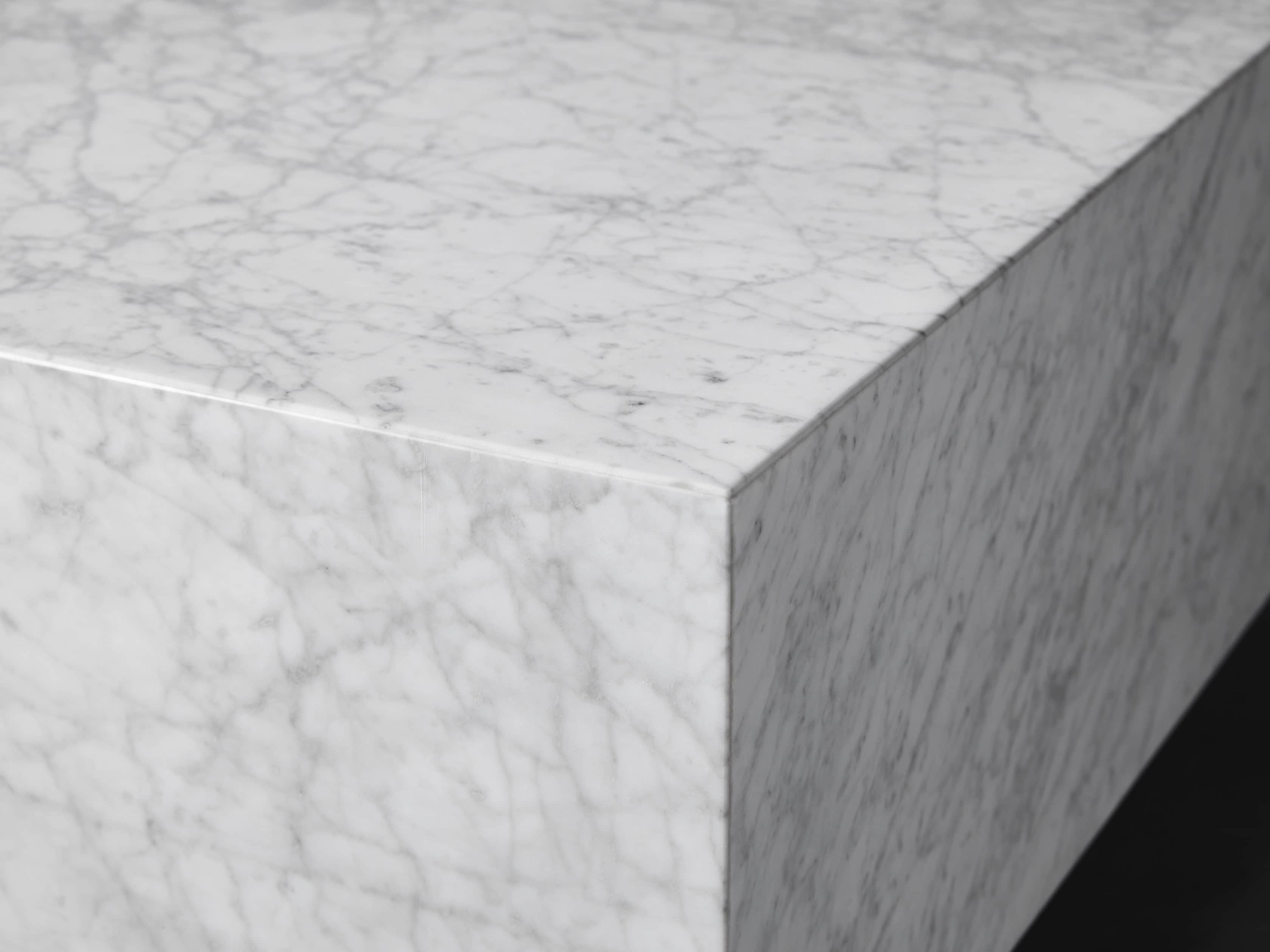Aviana 38" Coffee Table in White Marble, slide 3 of 5