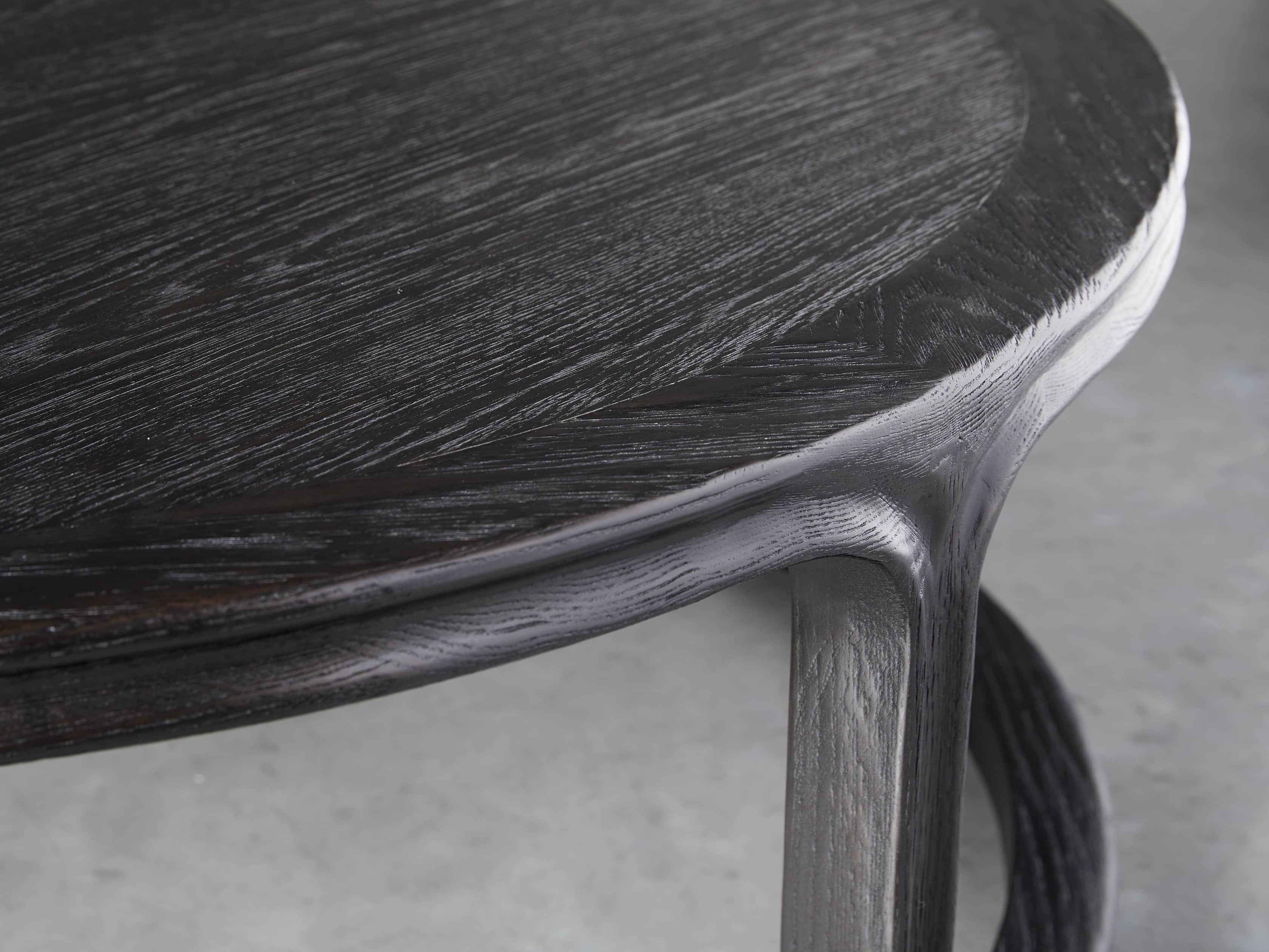 Bertogne 42" Round Coffee Table in Dark Ebony, slide 3 of 6