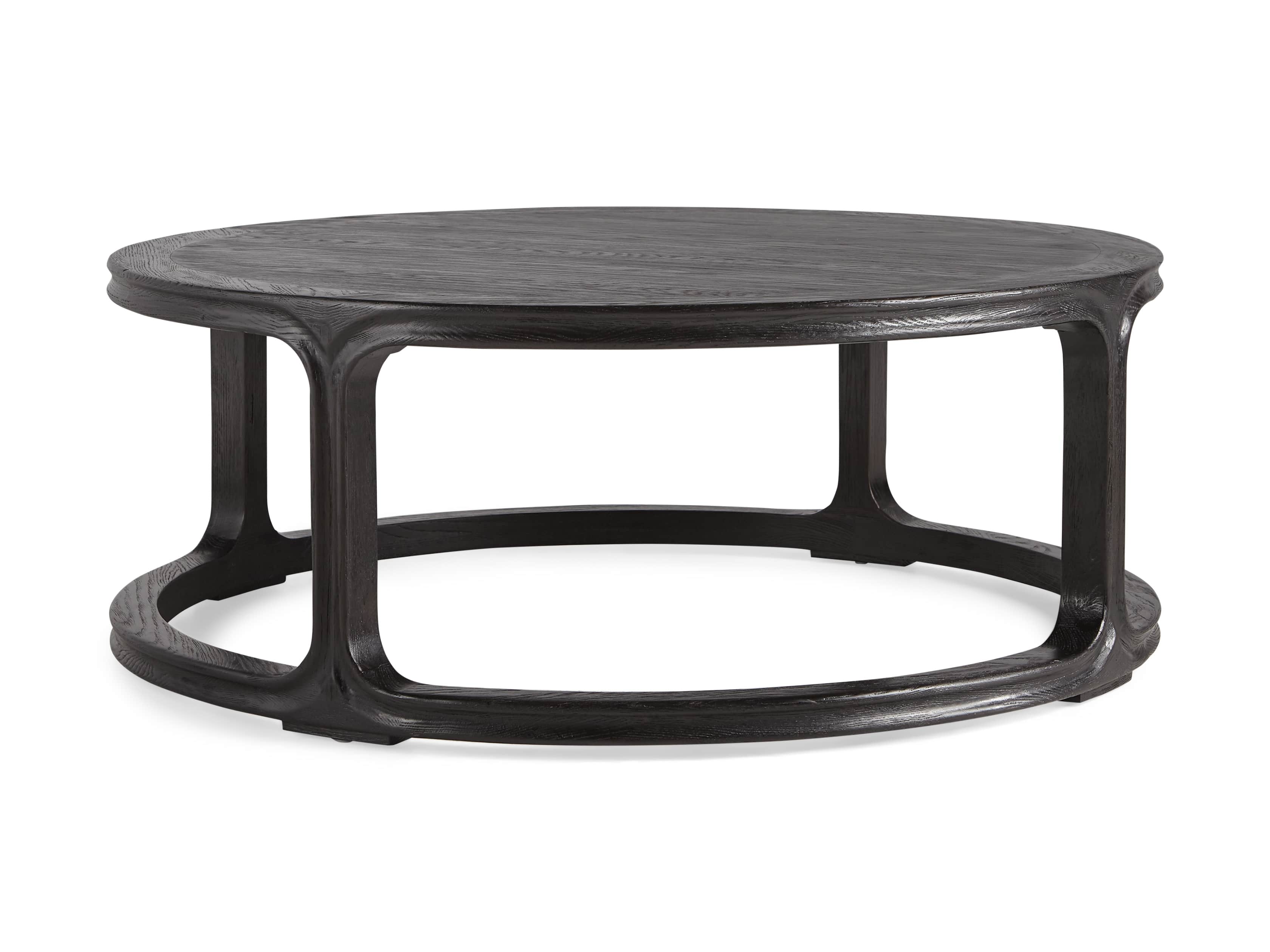 Bertogne 42" Round Coffee Table in Dark Ebony, slide 5 of 6