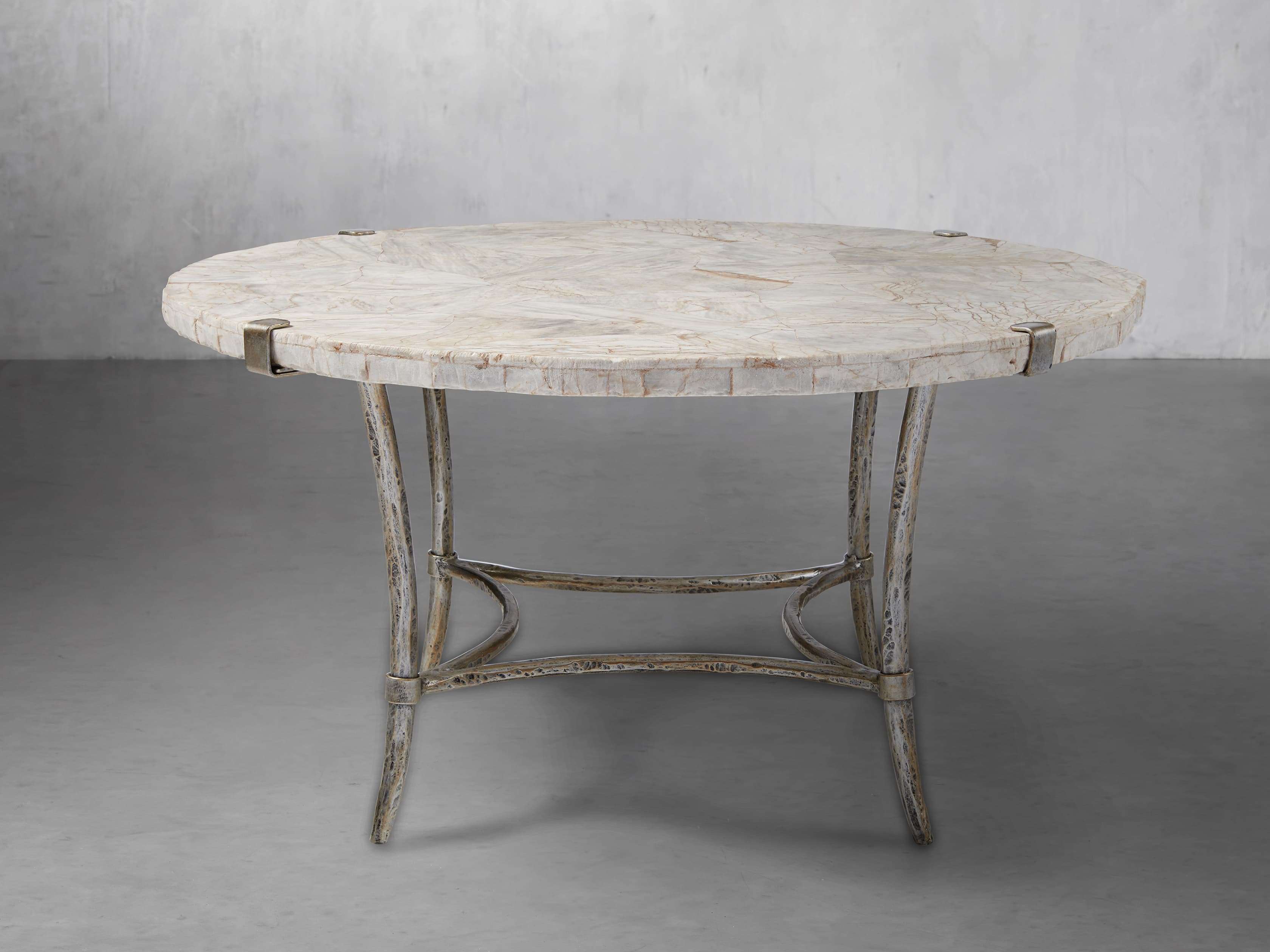 arhaus round coffee table