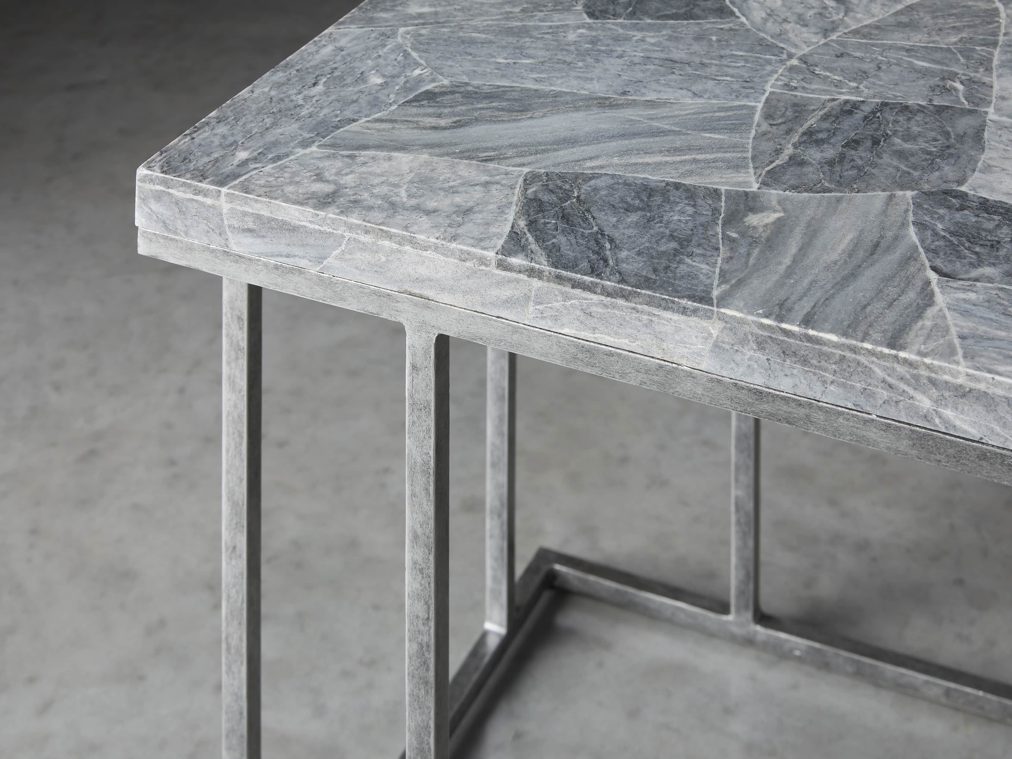 Boracay 24" Century Marble C Table in Grey, slide 3 of 6