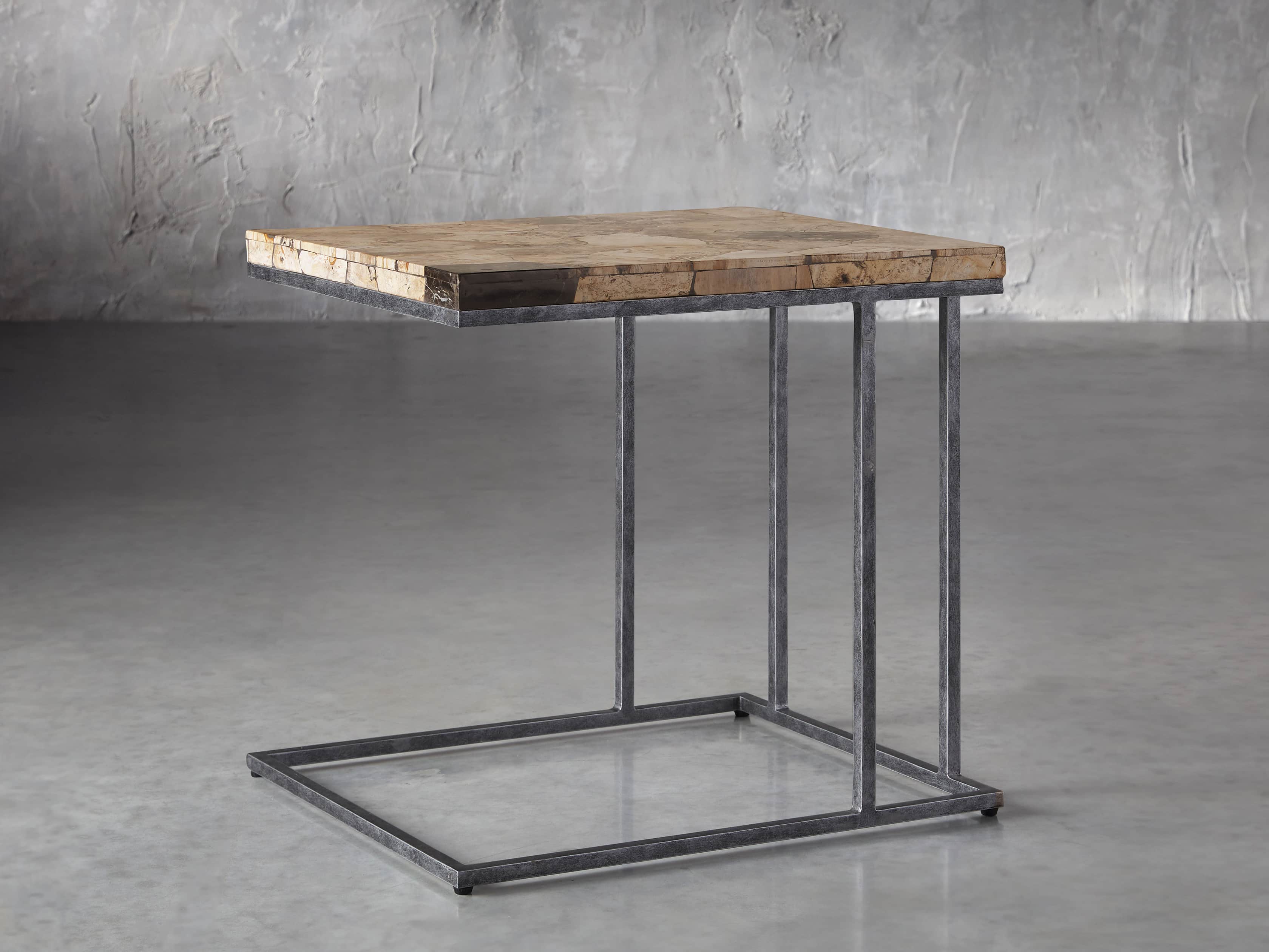 Boracay 24" Petrified Wood C Table, slide 1 of 6