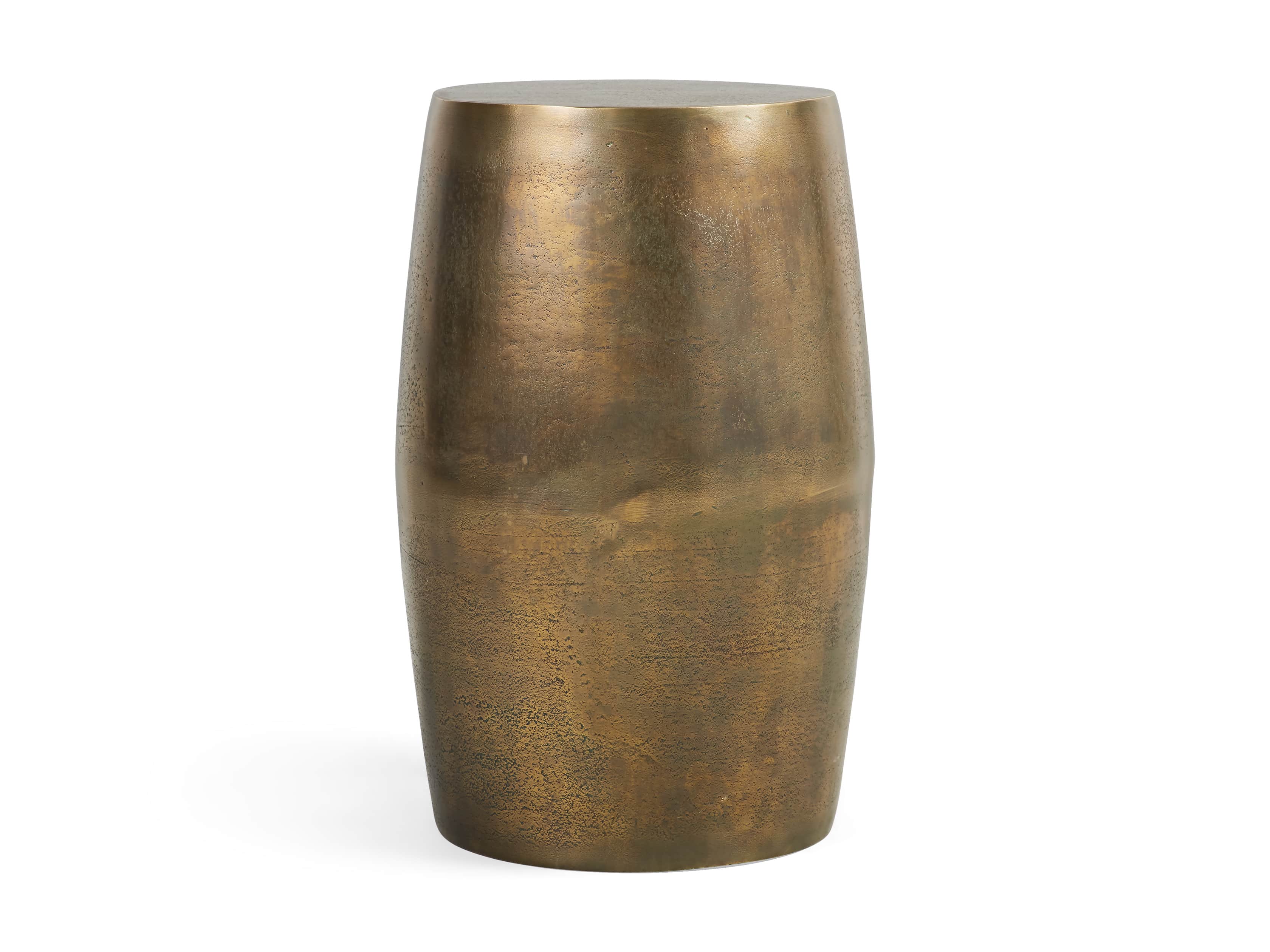 Hammered Brass Drum End Table, slide 10 of 10