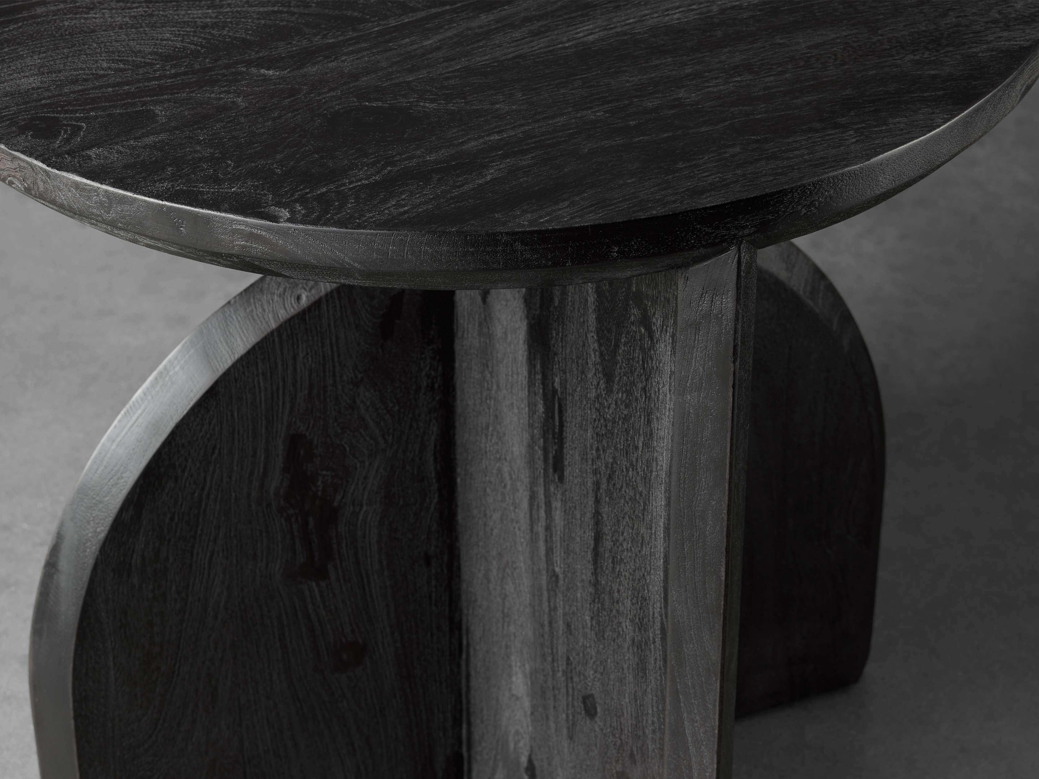 Calderone 26" Mango Wood End Table in Black Matte, slide 4 of 7