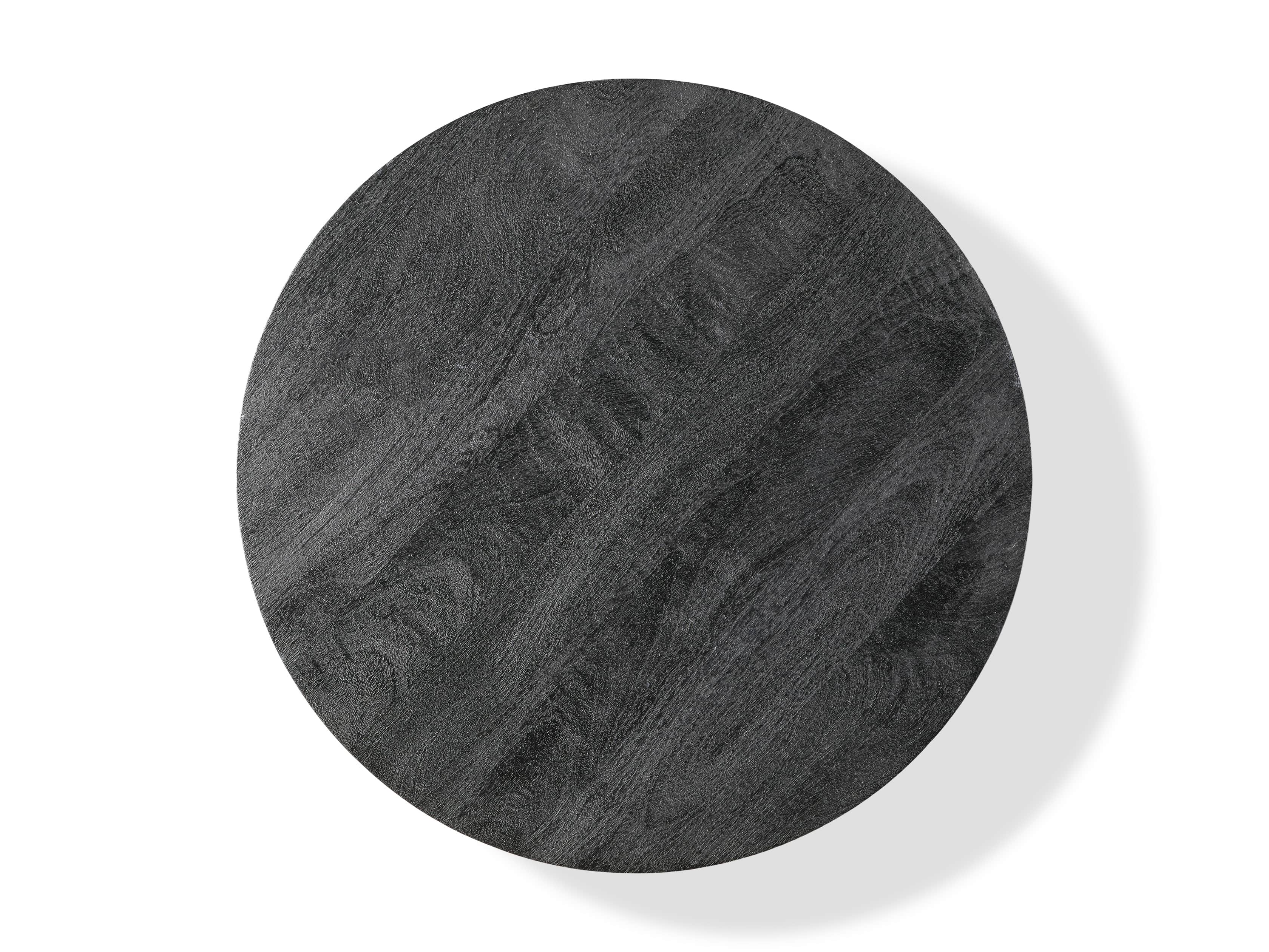 Calderone 26" Mango Wood End Table in Black Matte, slide 6 of 7