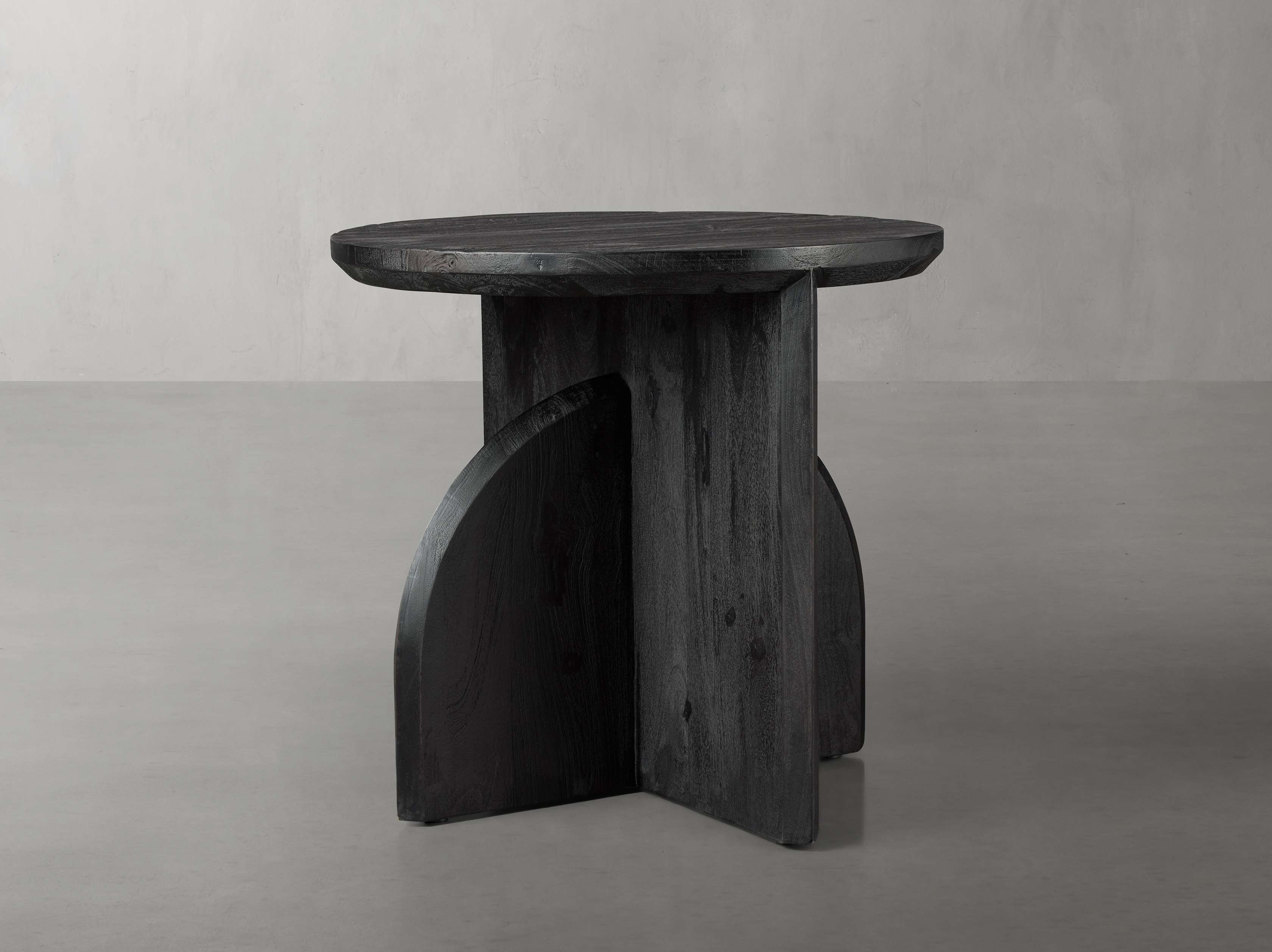 Calderone 26" Mango Wood End Table in Black Matte, slide 3 of 7